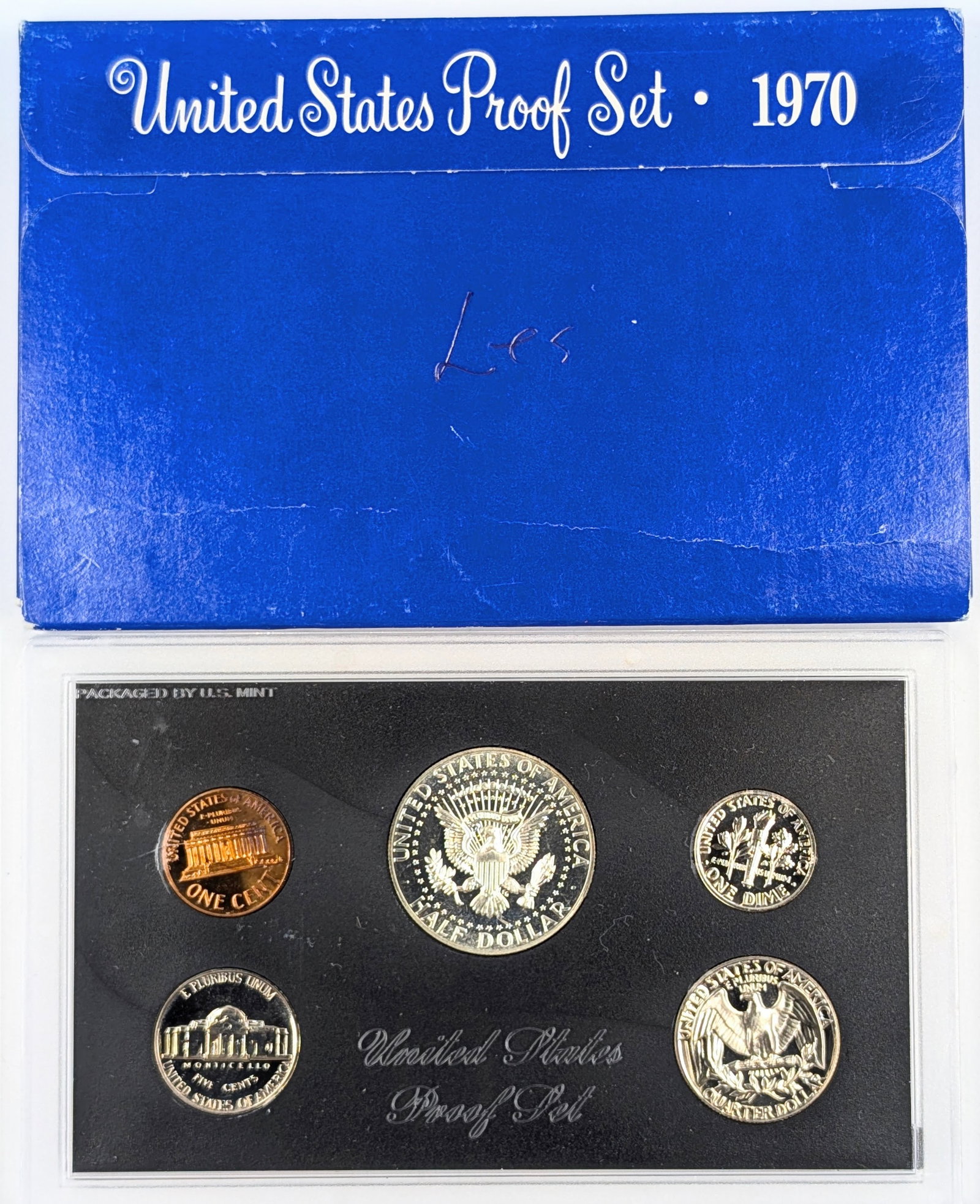1970 US Mint Proof Set w/ Silver JFK Half - 2