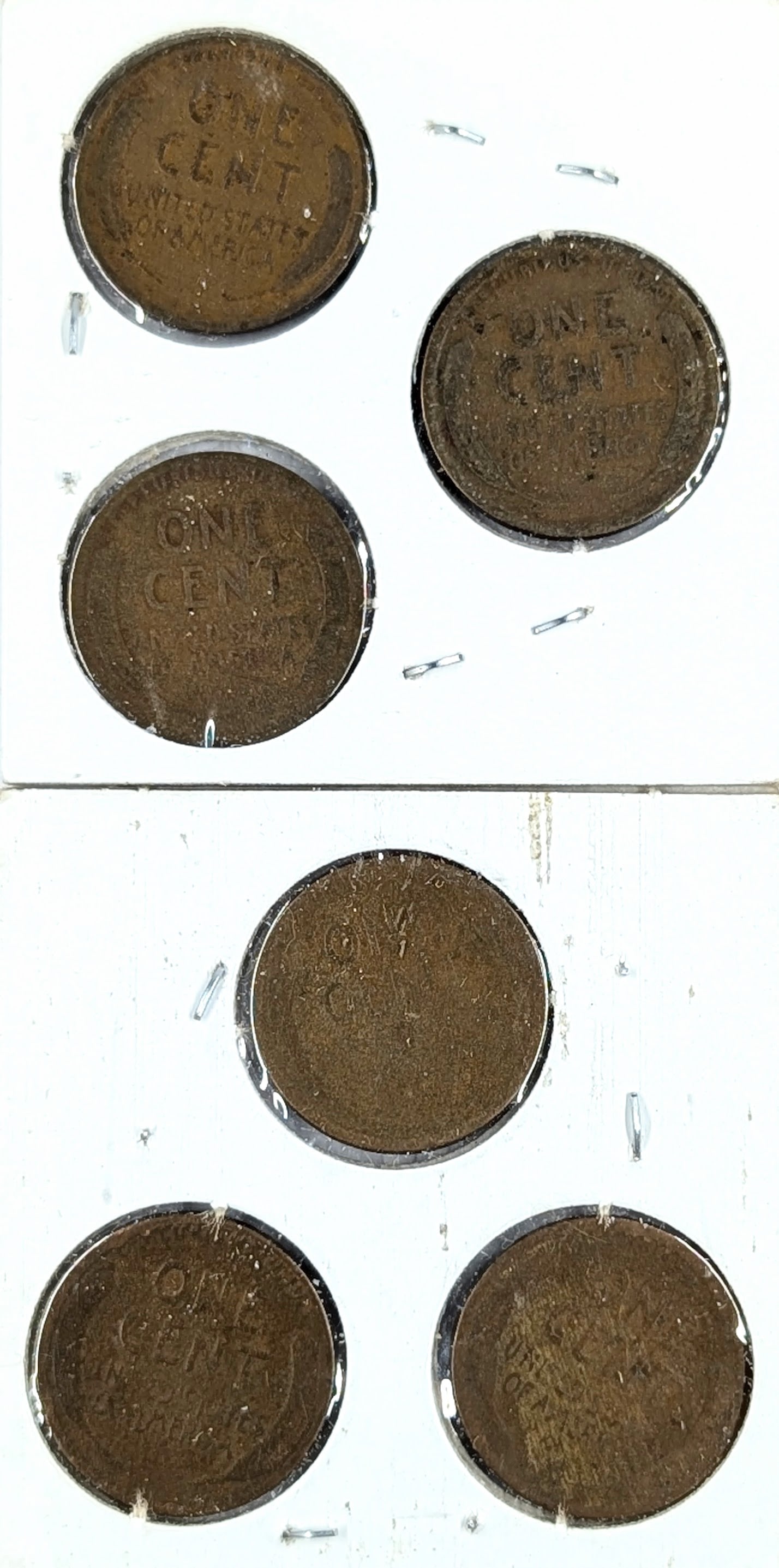 Lot of 6 Wheat Cents - 1919-1929 - 2