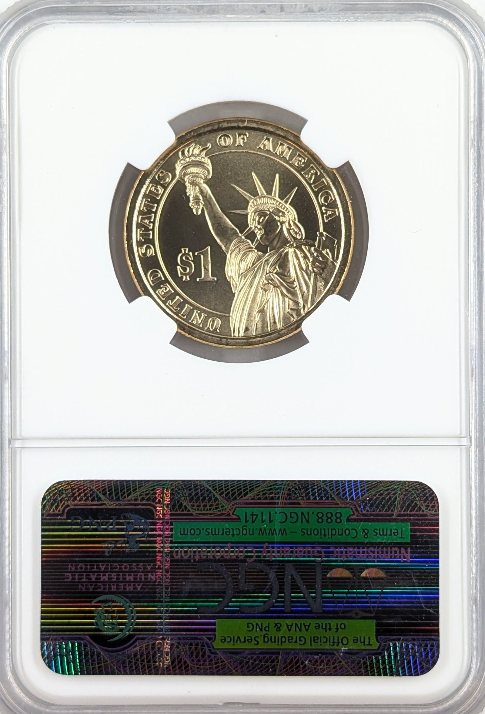 NGC 2010-D MS67 Abraham Lincoln Presidential Dollar - 2