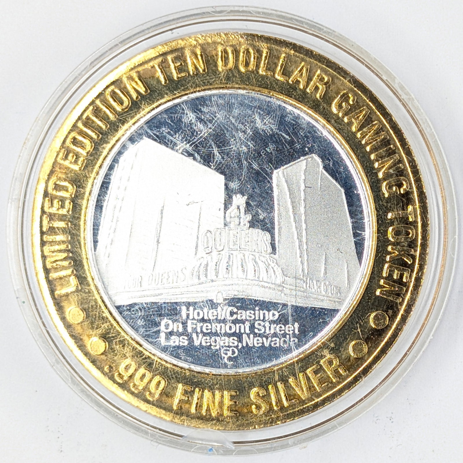 0.6 troy oz Fine .999 Silver Round - Four Queens Las Vegas Gaming Token - 2