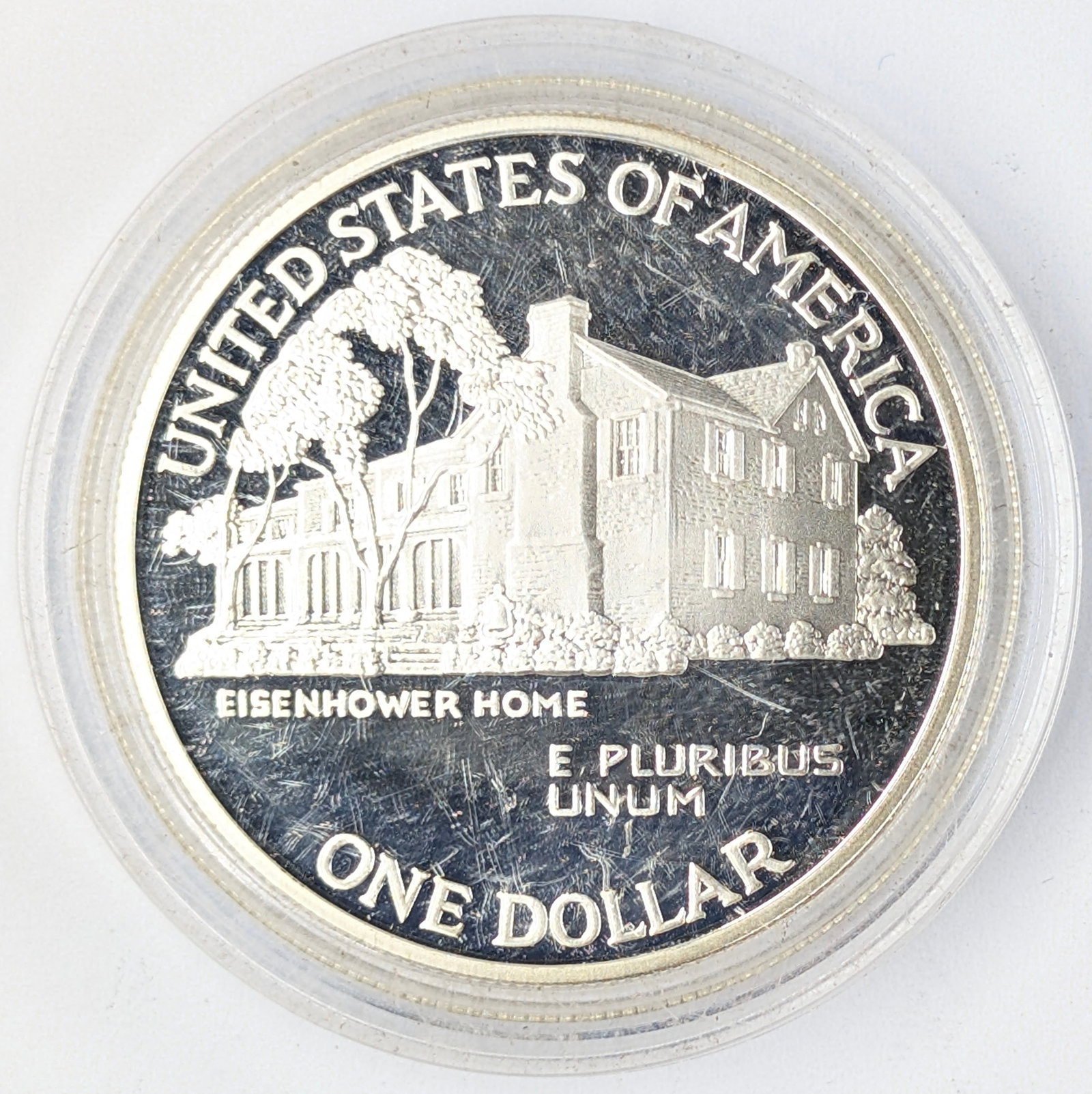 1990-P Eisenhower Centennial Proof Silver Dollar - 2