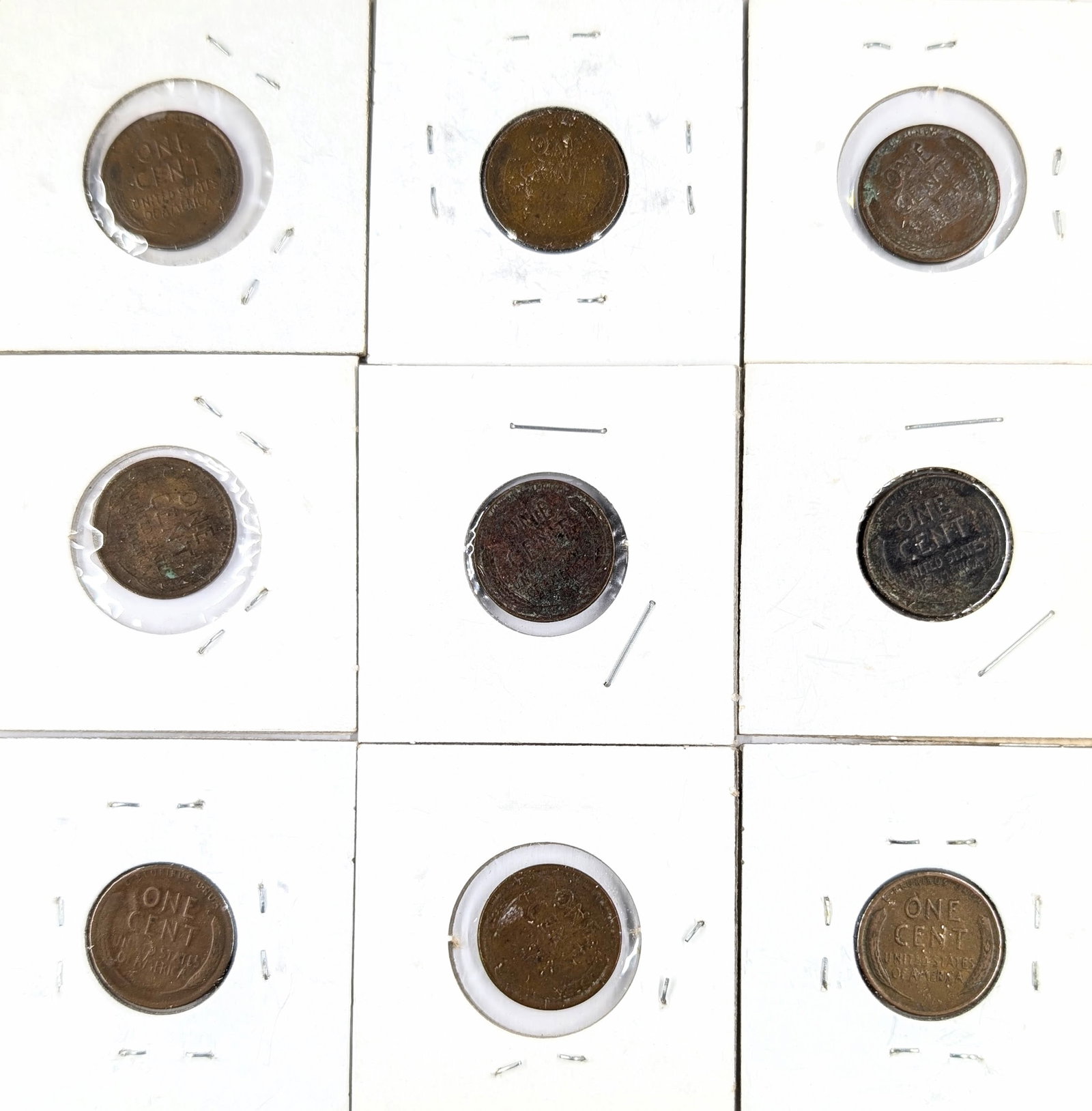 Lot of 9 Wheat Cents - 1942-1949 - 2