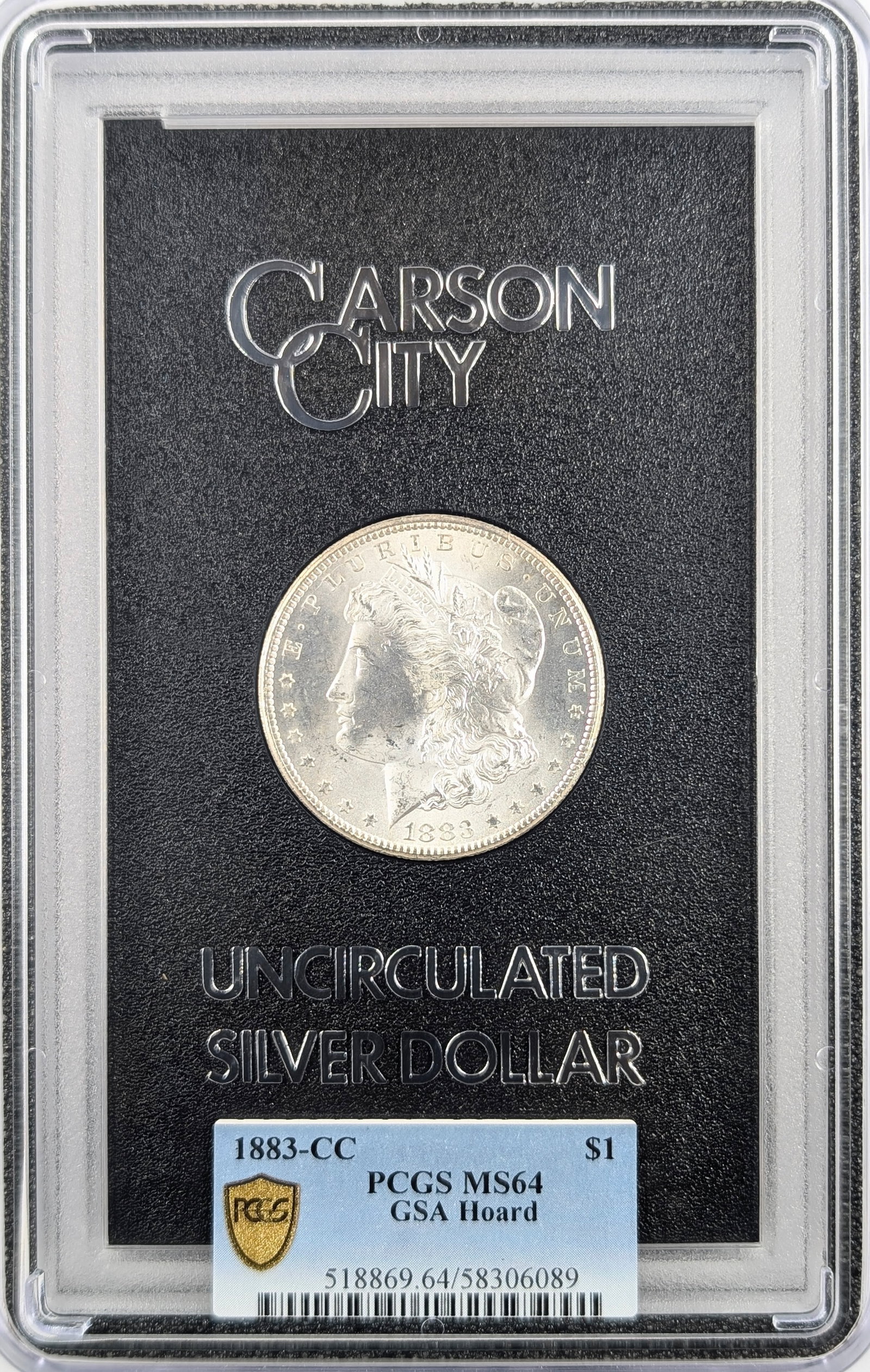 FEATURE 1883-CC MS64 Morgan Silver Dollar - GSA Hoard (1 of 2)