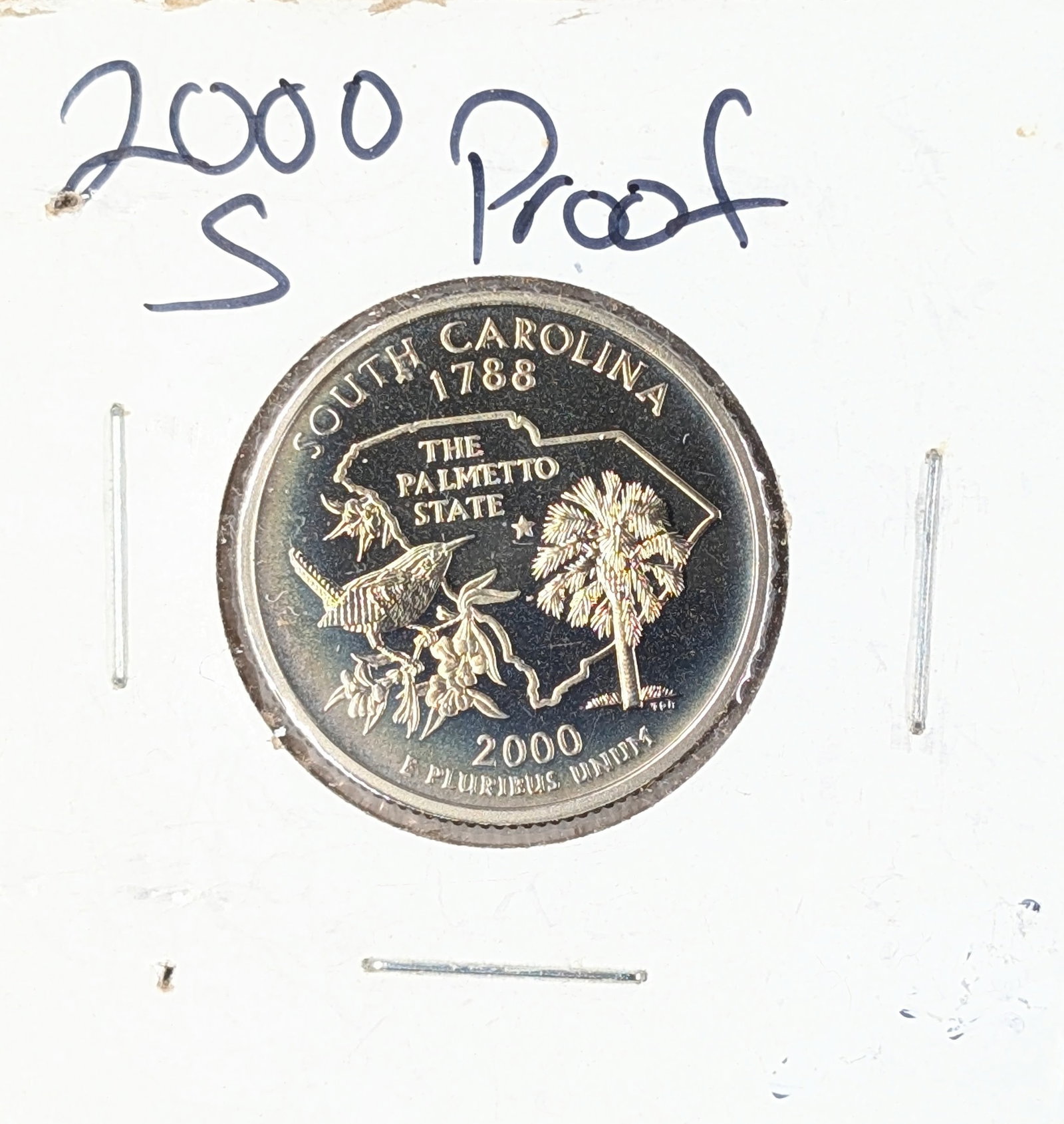 2000-S South Carolina State Quarter - Proof, Lightly Toned: Silver