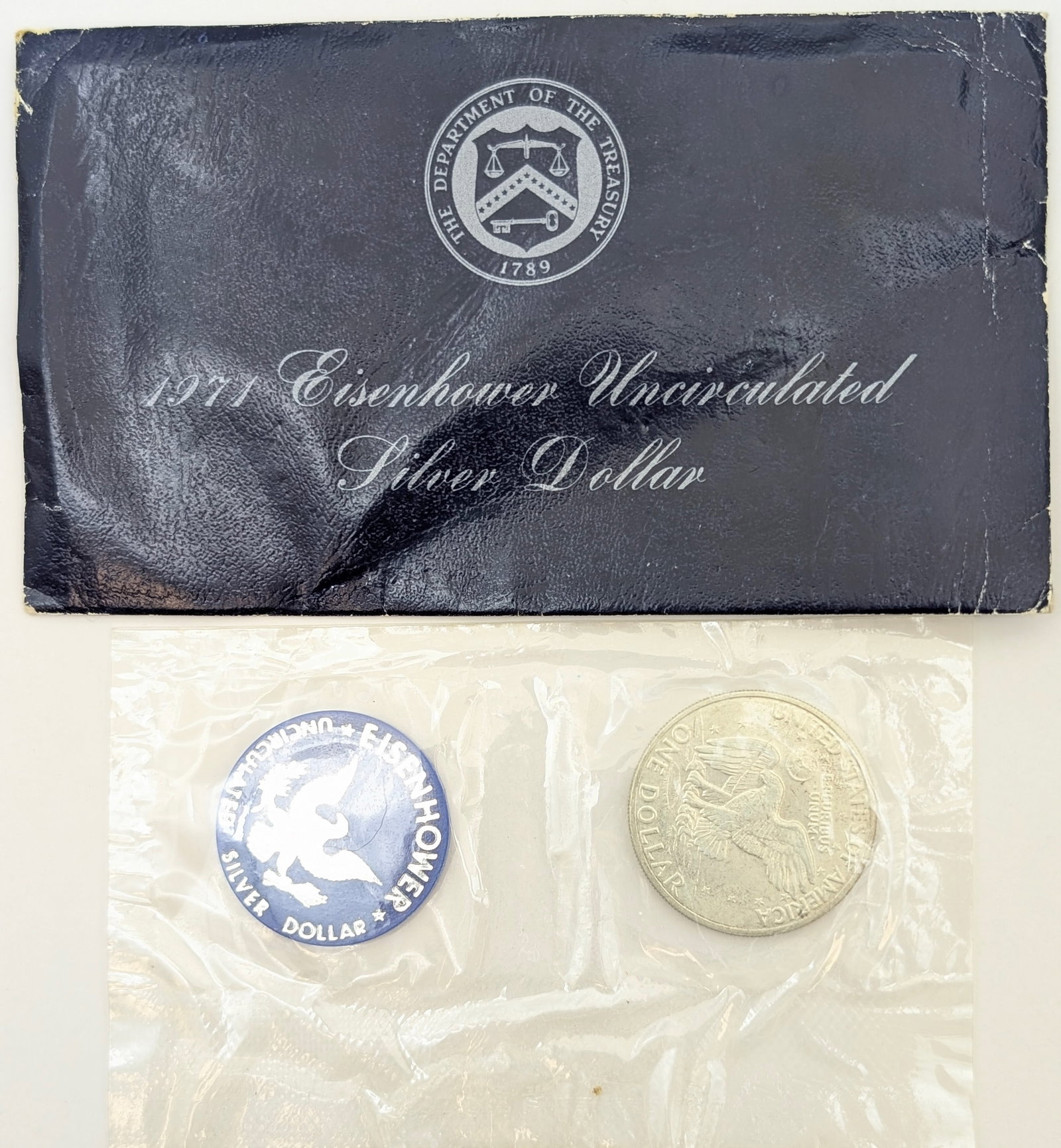 1971-S Eisenhower " Ike" Uncirculated Silver Dollar - 2