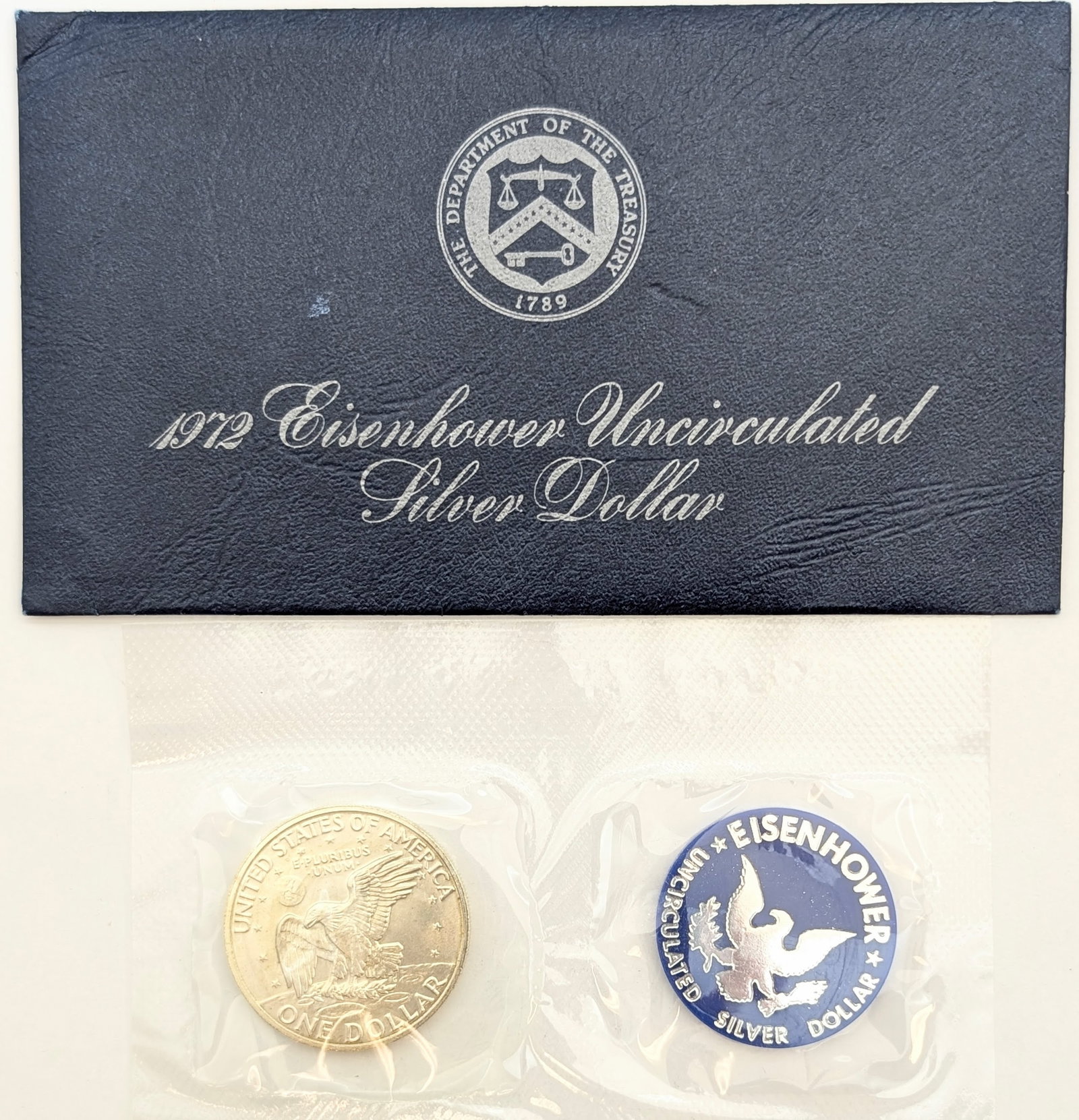 1972-S Eisenhower " Ike" Uncirculated Silver Dollar - 2
