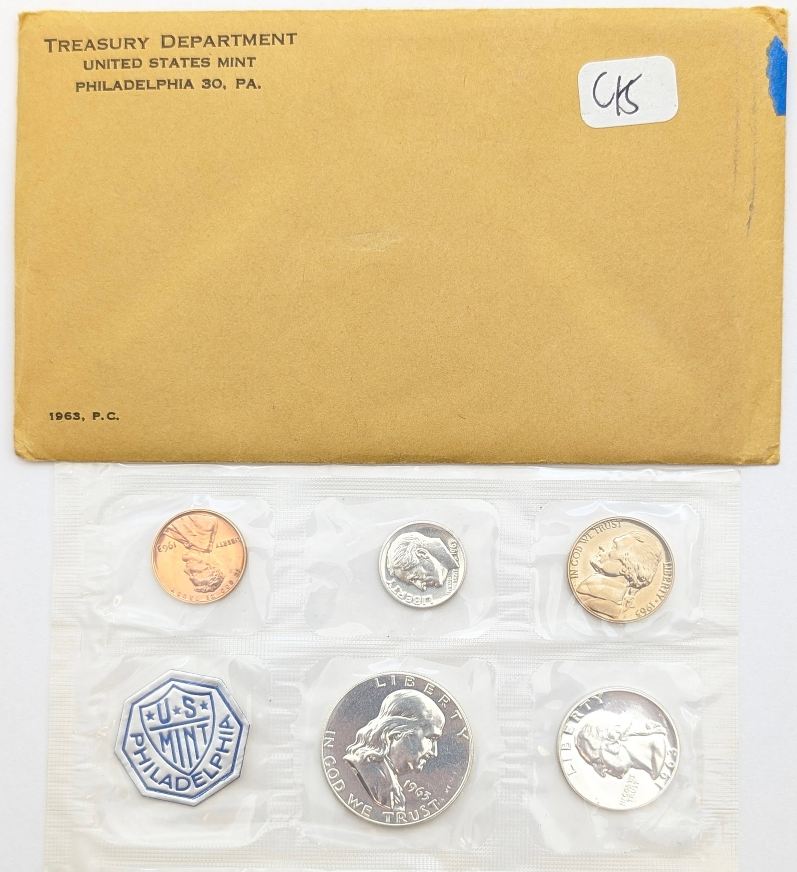 1963 Silver US Mint Proof Set w/ Silver Half, Quarter & Dime (1 of 2)