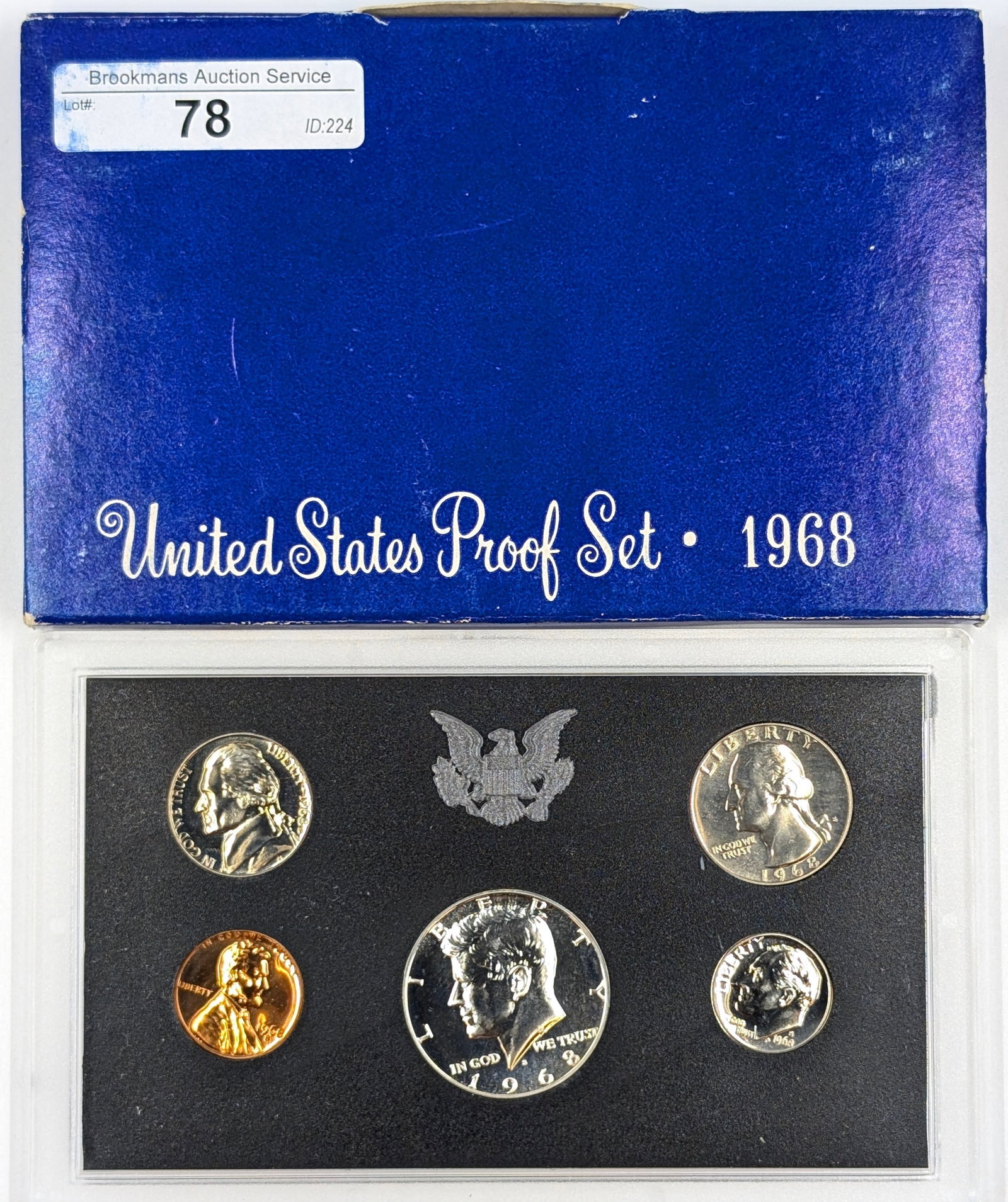 1968 US Mint Proof Set w/ Silver JFK Half (1 of 2)