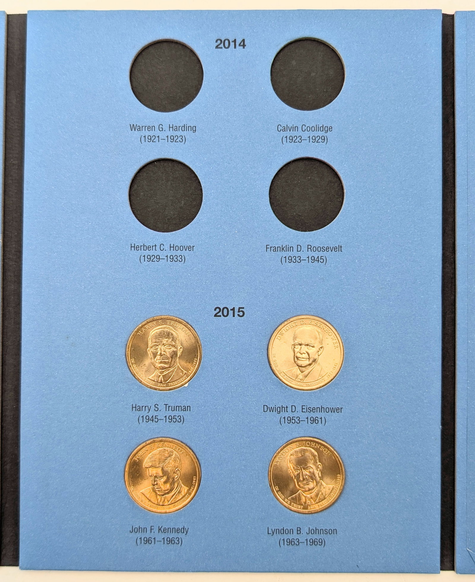 Whitman Presidential Dollars 2012-2017 Book w/ 11 Coins - Some Uncirculated - 3