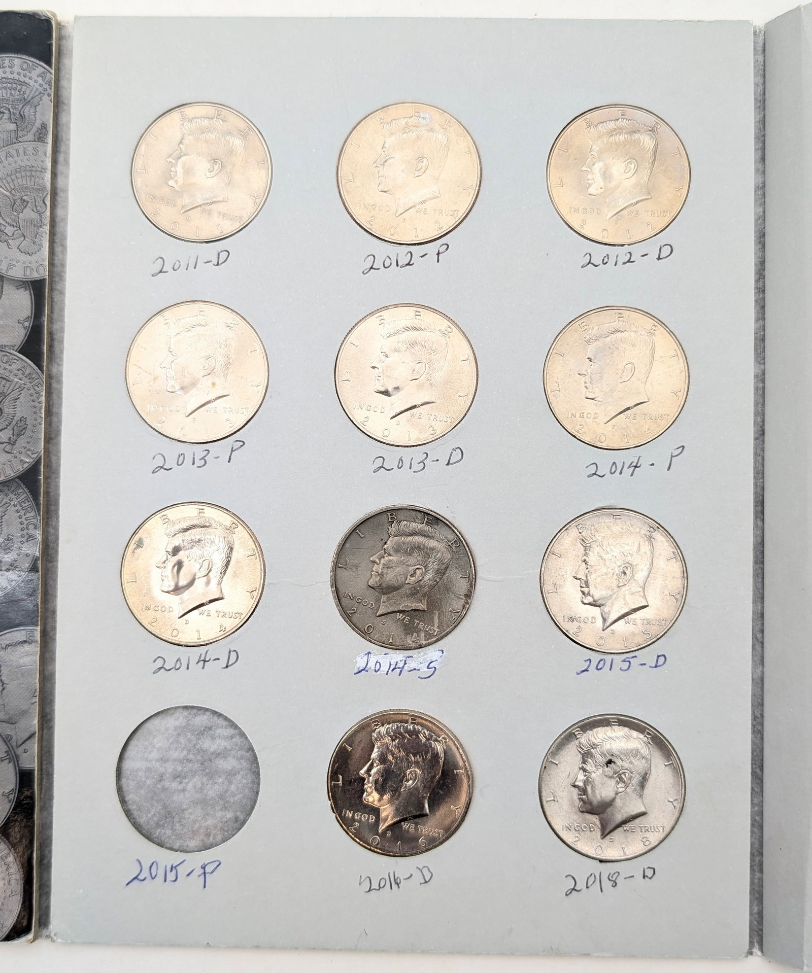 John F Kennedy Half Dollars 2000-2018 Book w/ 24 Coins - Some Uncirculated - 4