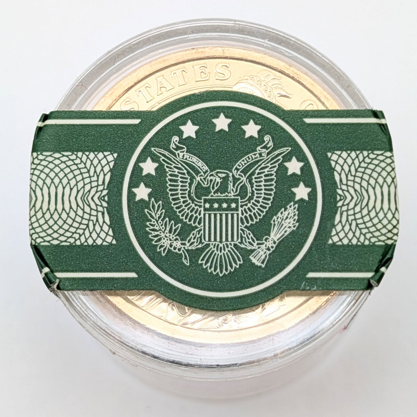 Danbury Mint Sealed Tube of 12 Uncirculated Martin Van Buren Presidential Dollars - 3