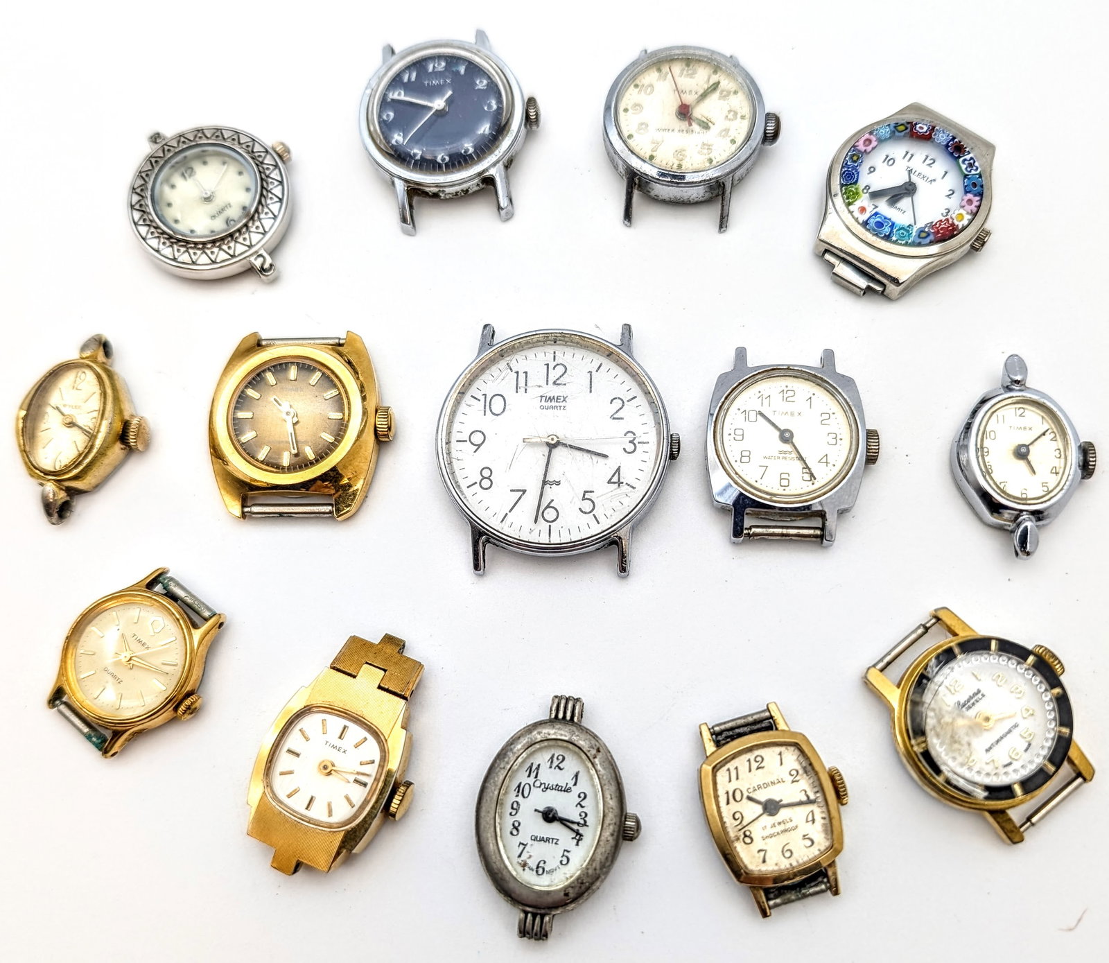 Large lot of 14 Watch Heads- Parts/Repair, Various Brands - 2