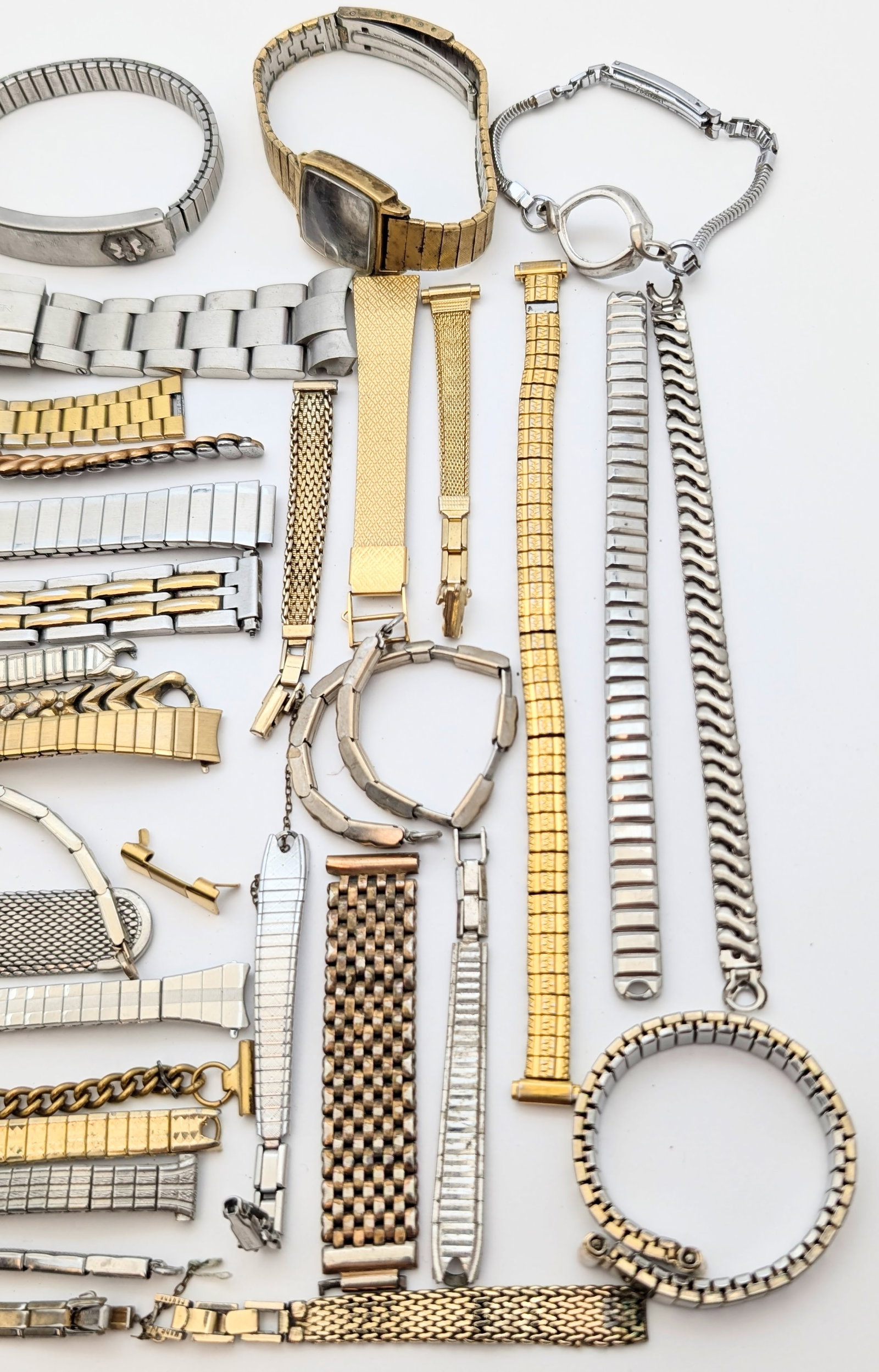 Large lot of Watch Bands- Silver and Gold Toned - 5