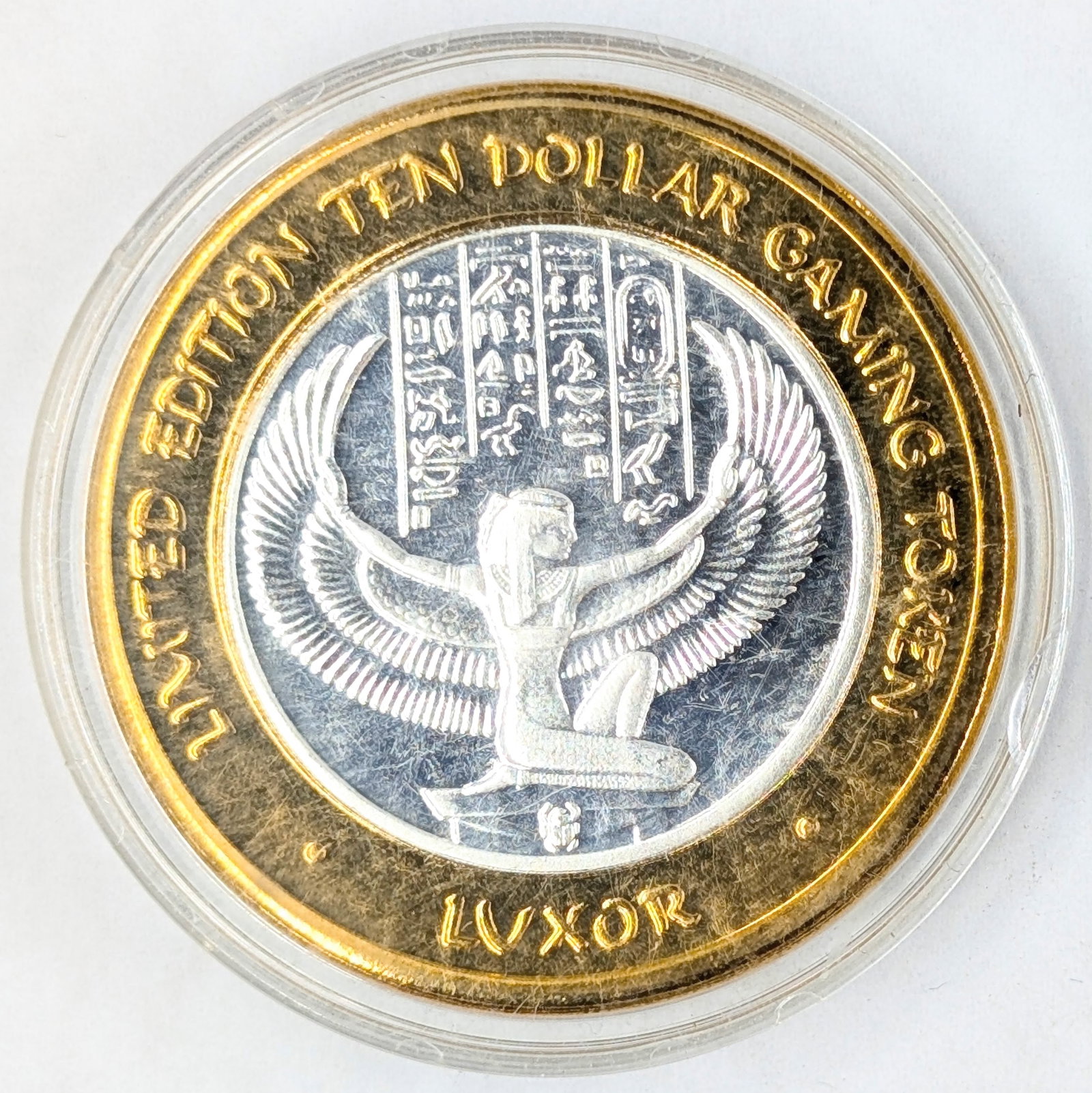 0.6 troy oz Fine .999 Silver Round - Luxor Las Vegas Gaming Token: Silver