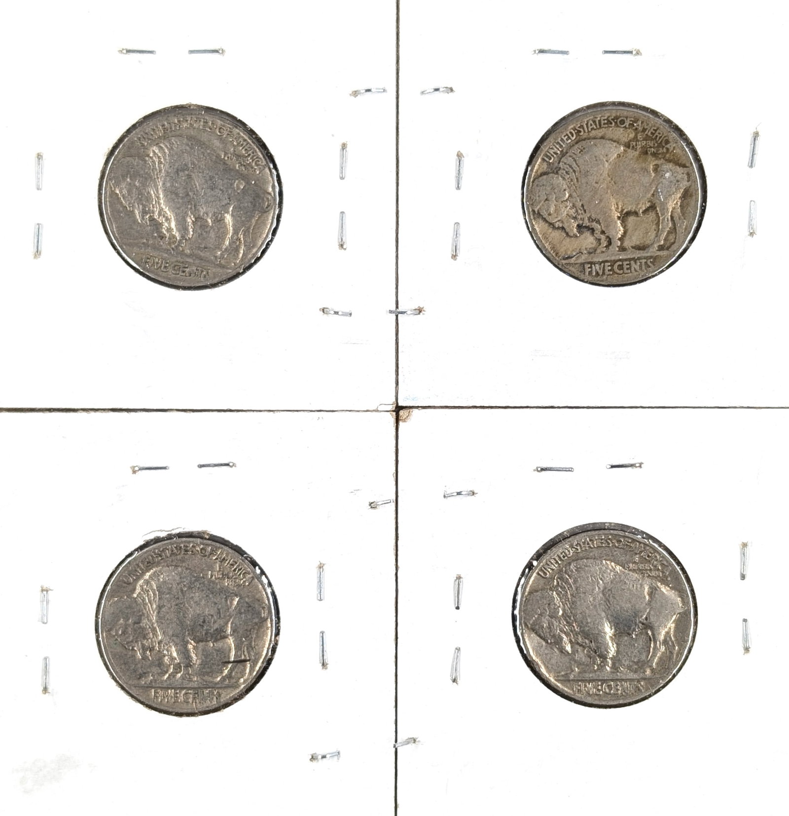 Lot of 4 Buffalo Head Nickels - 1926-1937 - 2