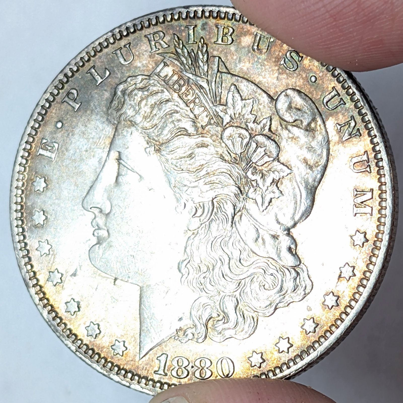 1880-O Morgan Silver Dollar - Toned: Silver