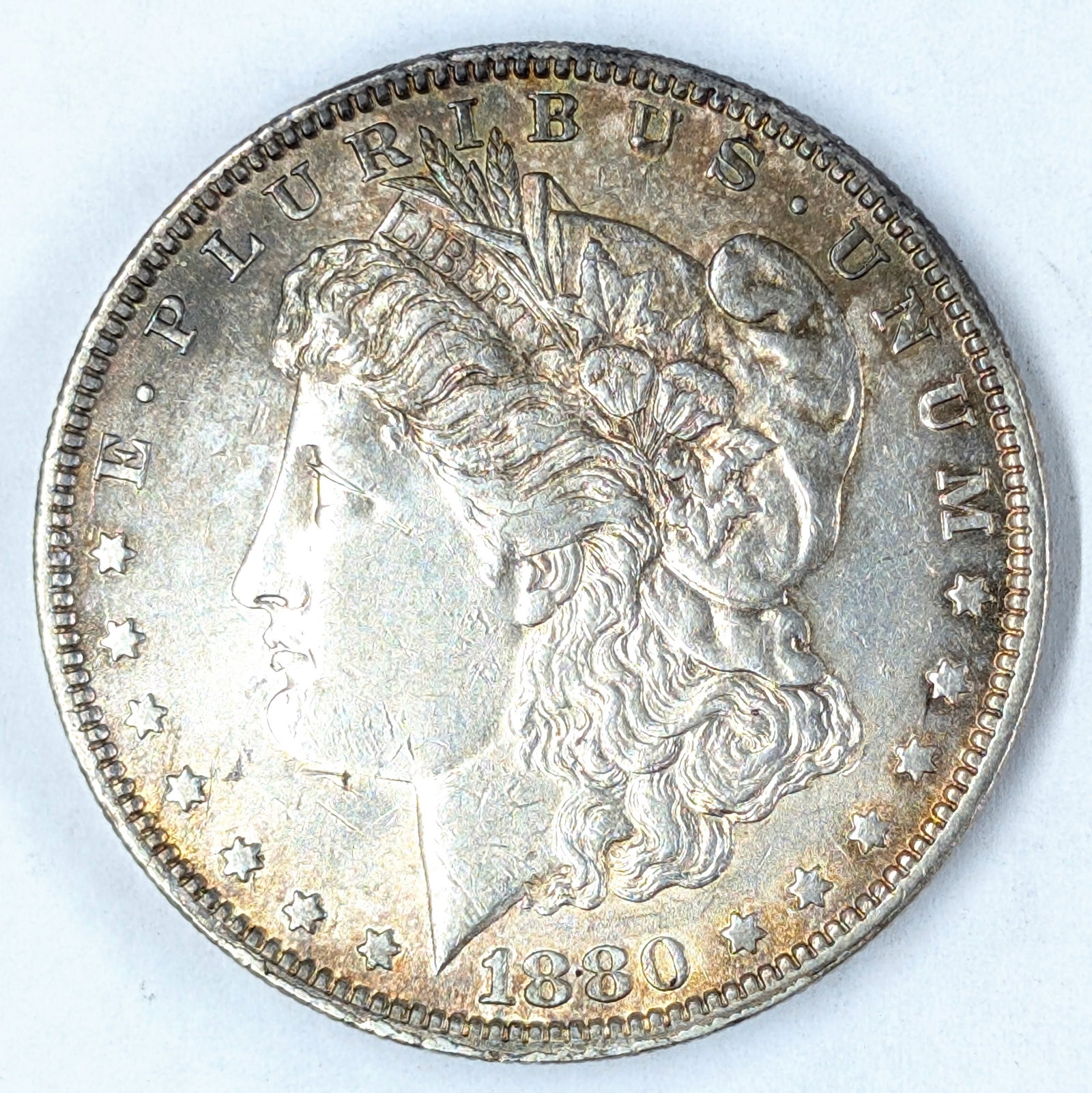 1880-O Morgan Silver Dollar - Toned - 3