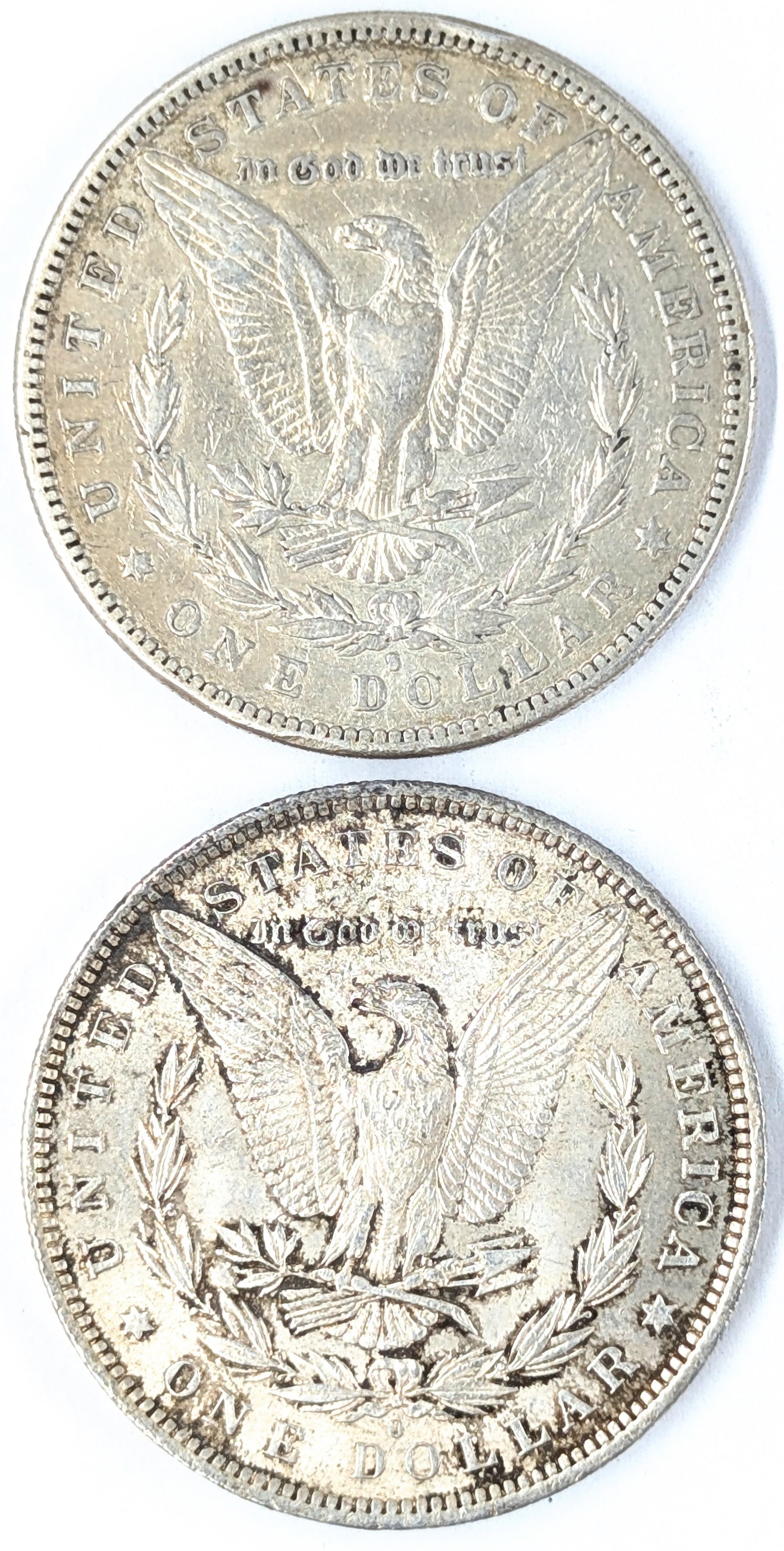 Lot of 2 Morgan Silver Dollars - 1883 S/O - 2