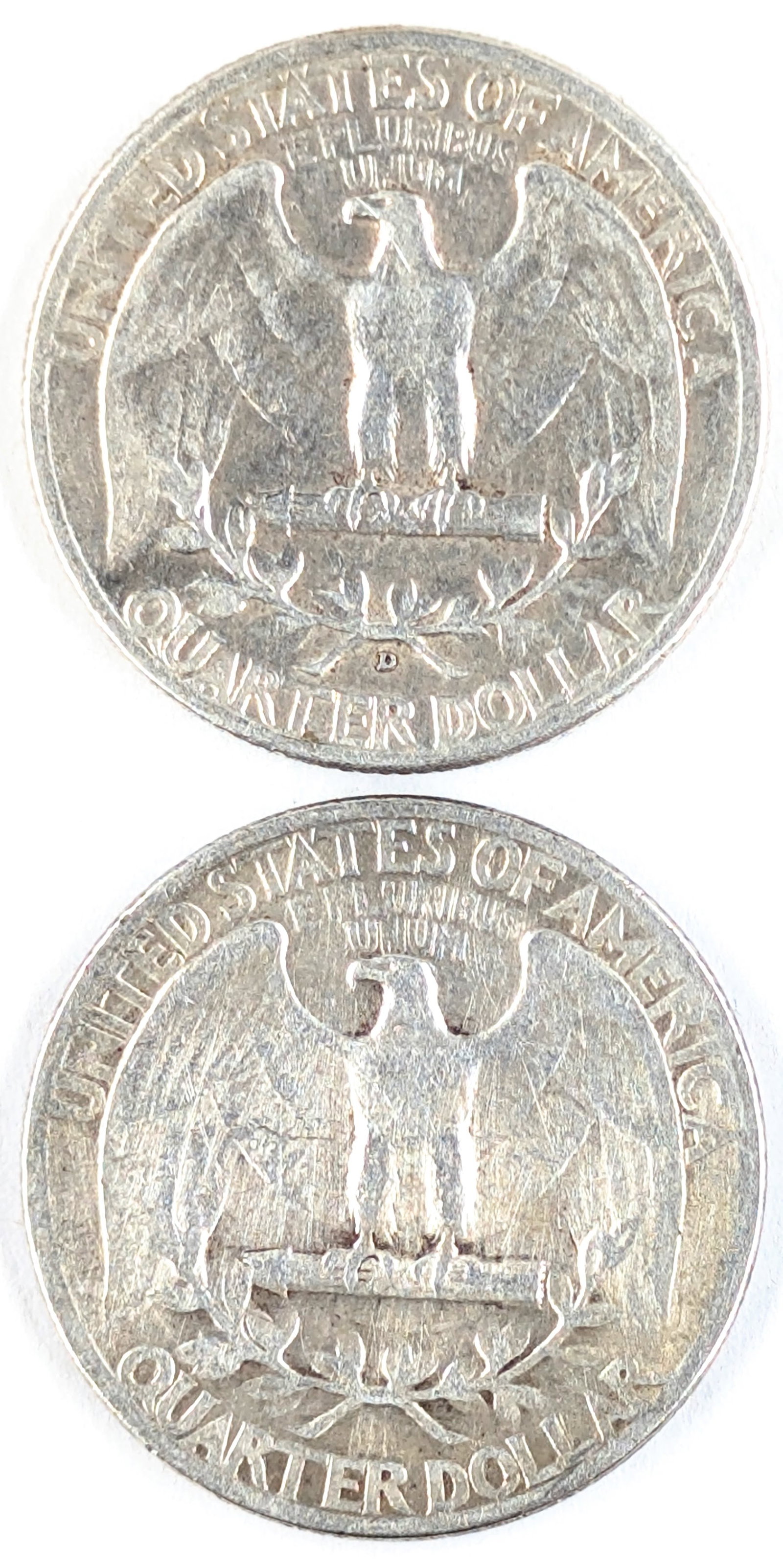 Lot of 2 Silver Washington Quarters - 1941-D, 1942 - 2