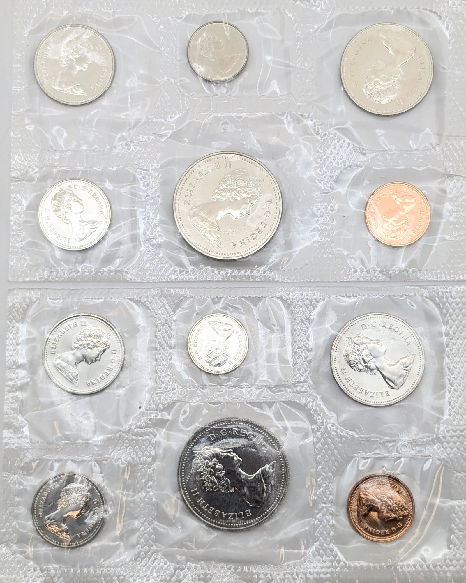 Lot of 2 Royal Canadian Mint Uncirculated Coin Sets - 1980, 1982: Coin