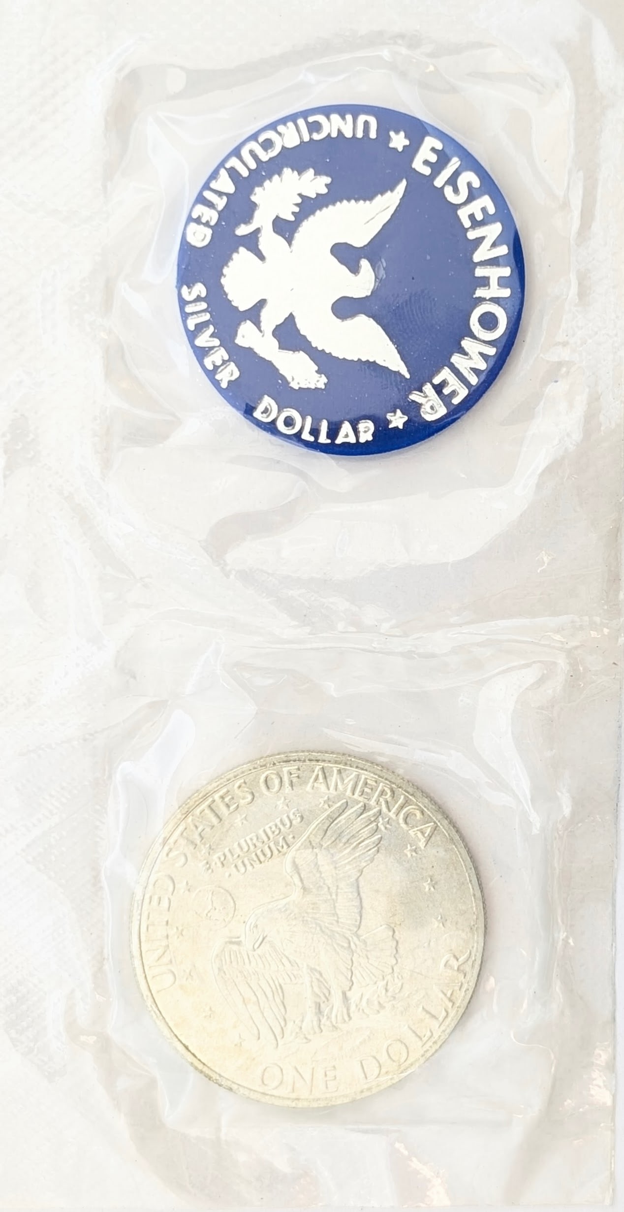 1971-S Eisenhower " Ike" Uncirculated Silver Dollar - 2