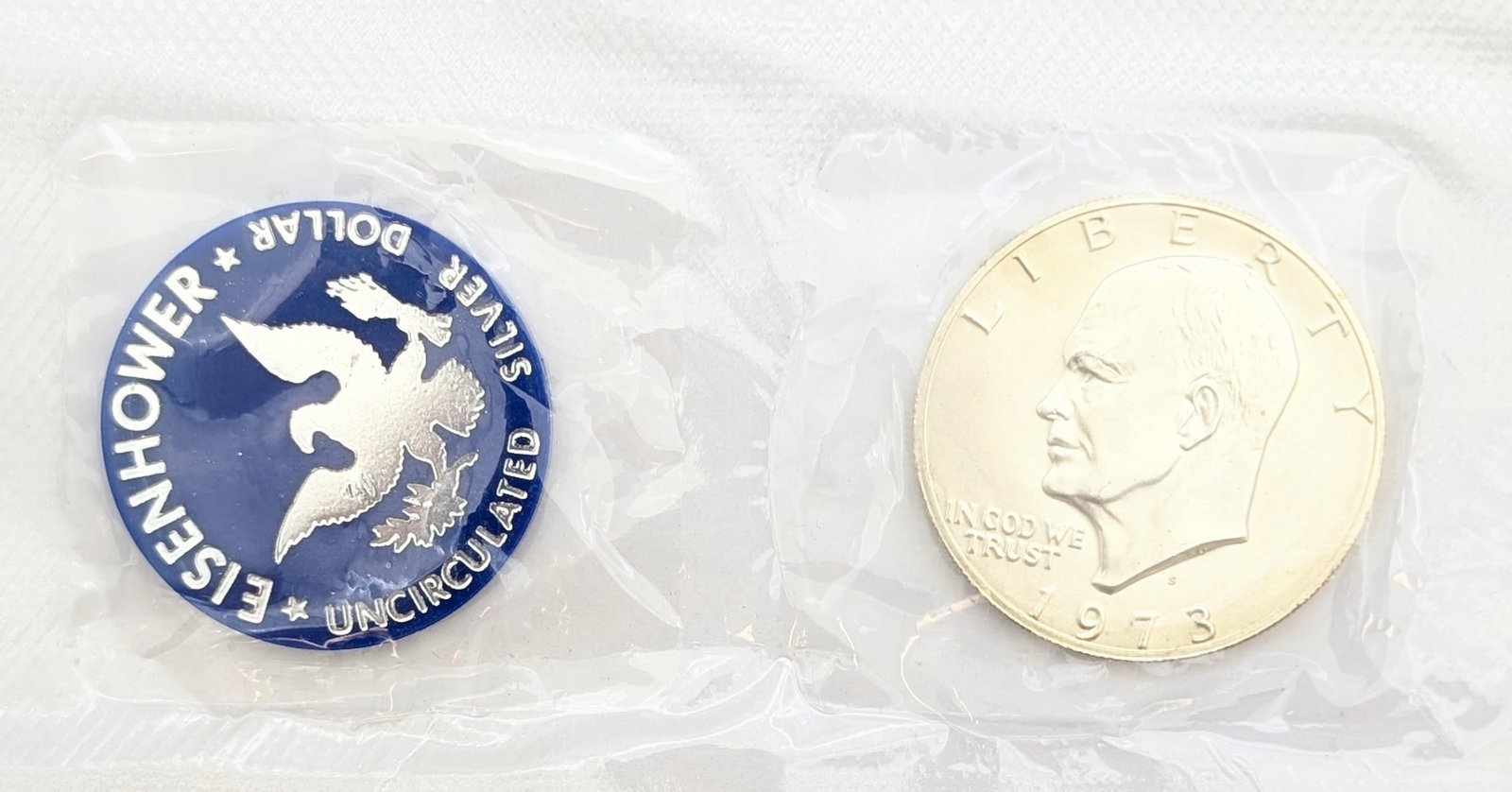 1973-S Eisenhower " Ike" Uncirculated Silver Dollar (1 of 2)