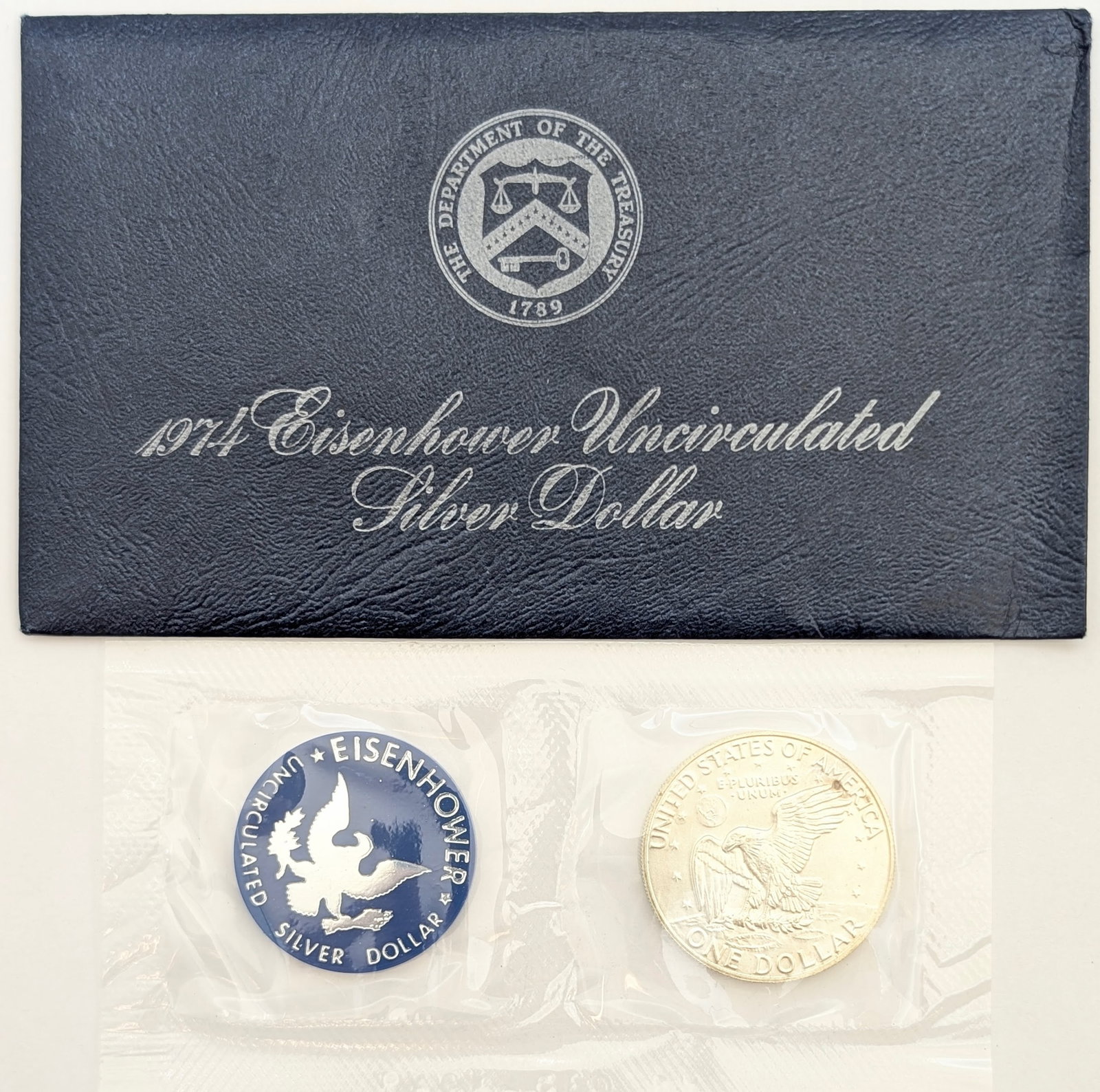 1974-S Eisenhower " Ike" Uncirculated Silver Dollar - 2