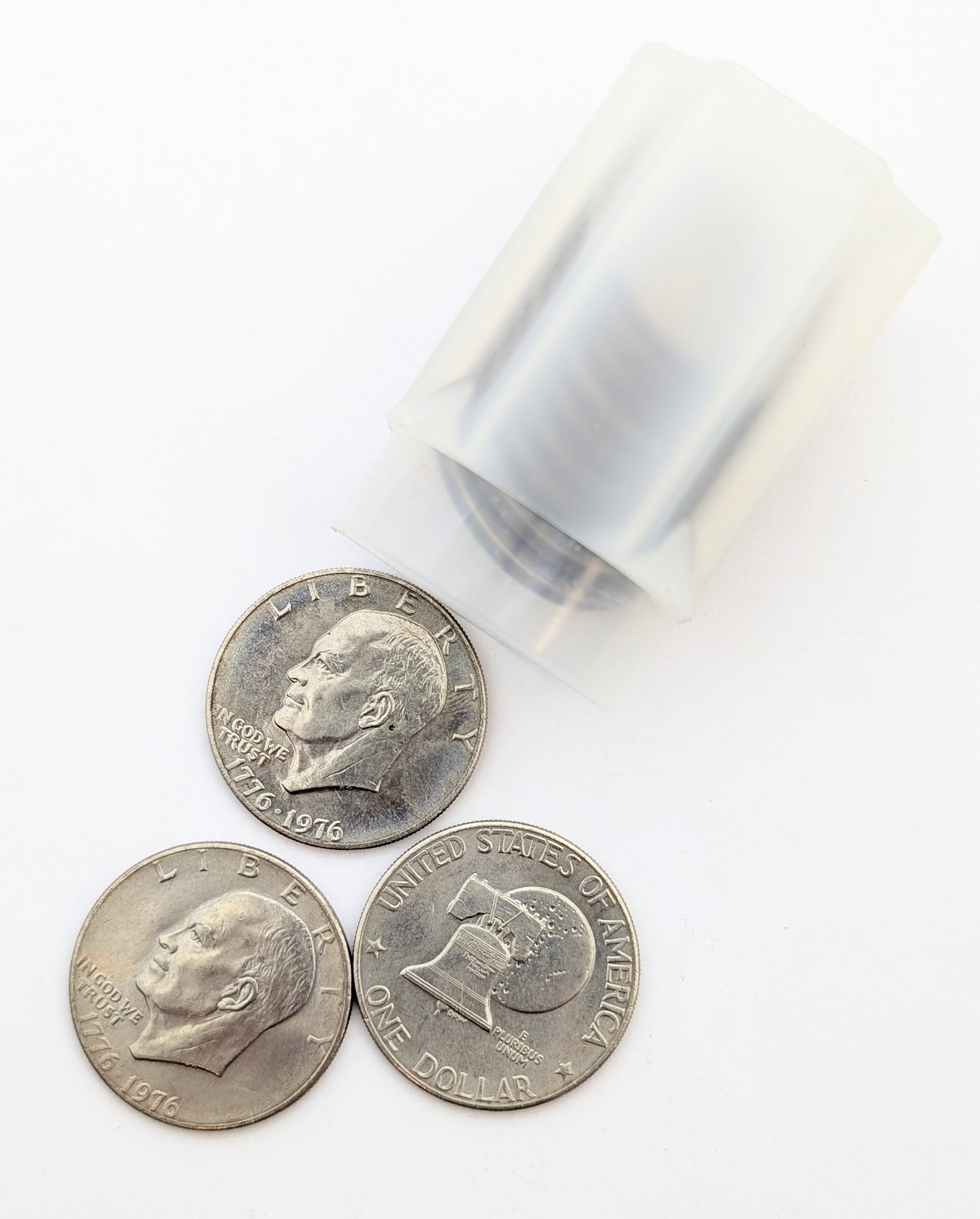 Tube of 12 Bicentennial 1976 Eisenhower "Ike" Dollars: Coin