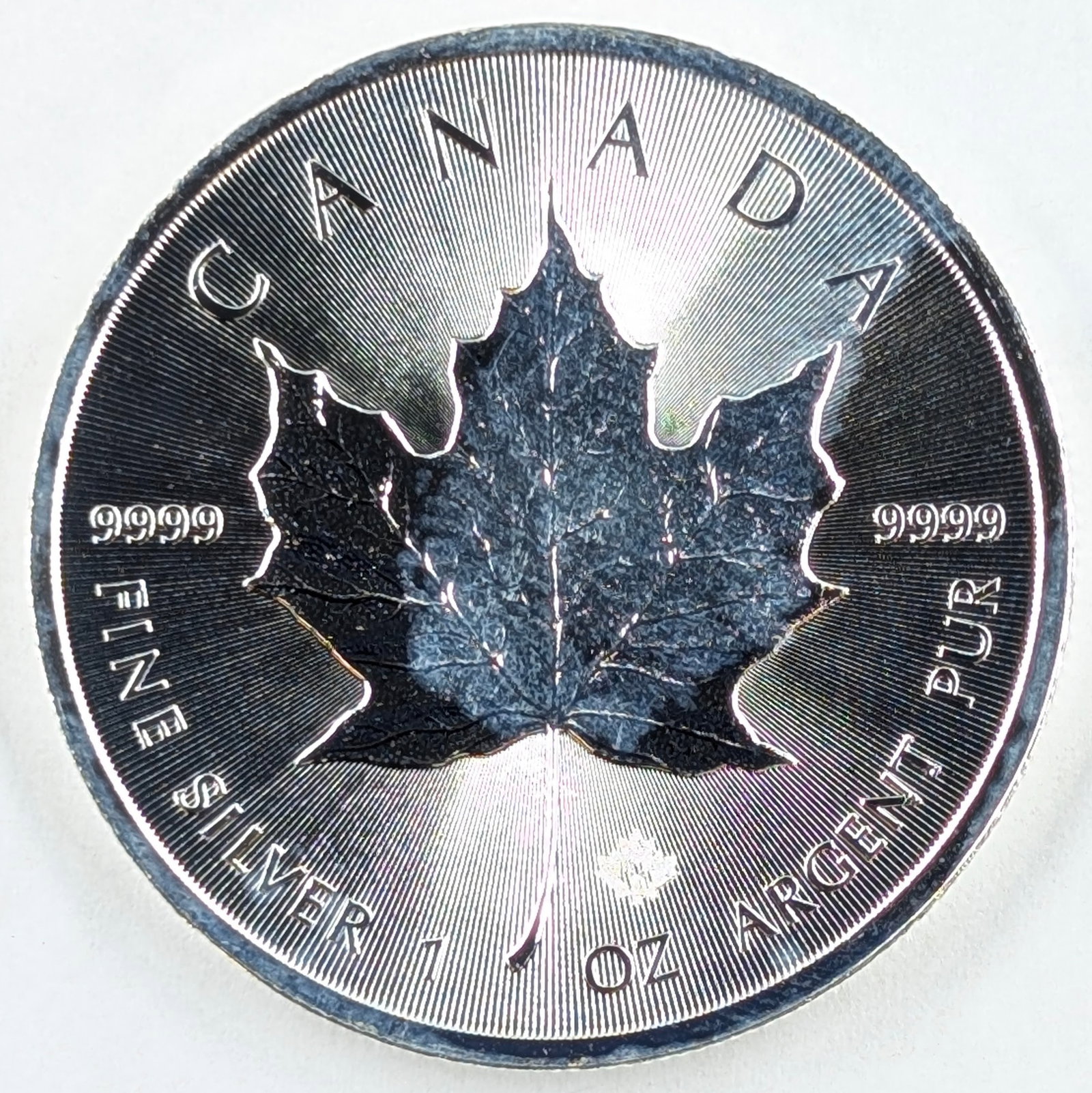 1 Ounce Fine .999 Silver Round - Canada Maple: Silver