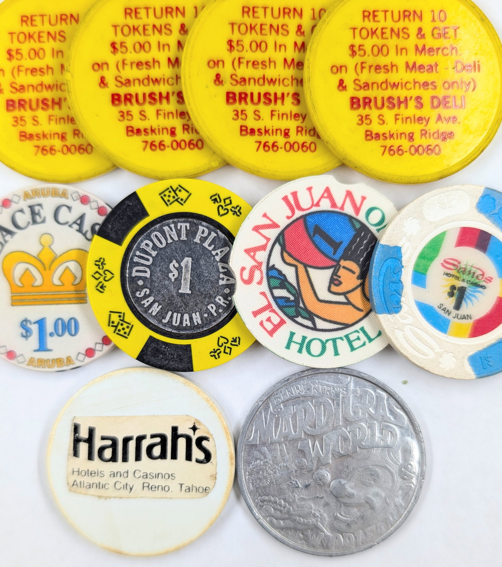 Large Lot of Casino Chips & Business Tokens - Harrah's, Palace, Sands, etc. - 3