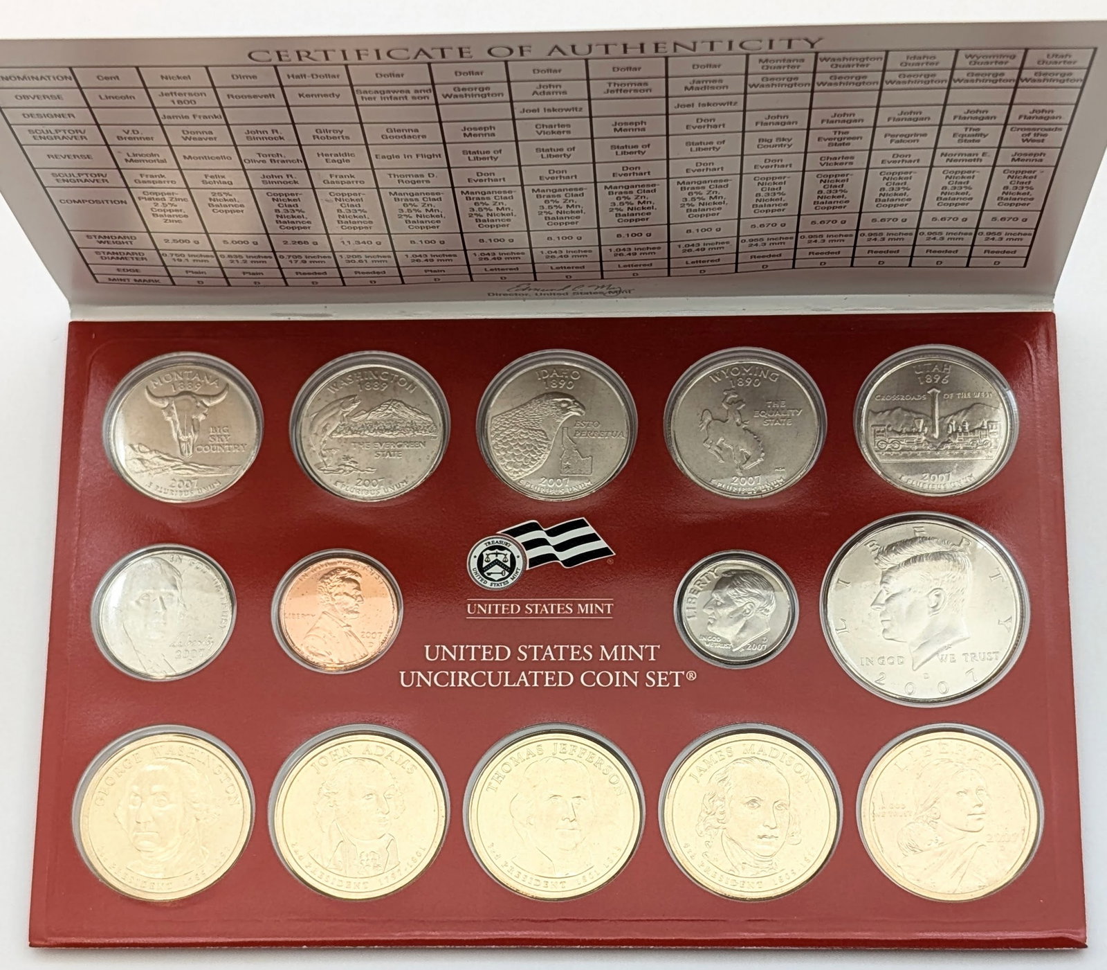 2007 D US Mint Uncirculated Coin Set (1 of 2)