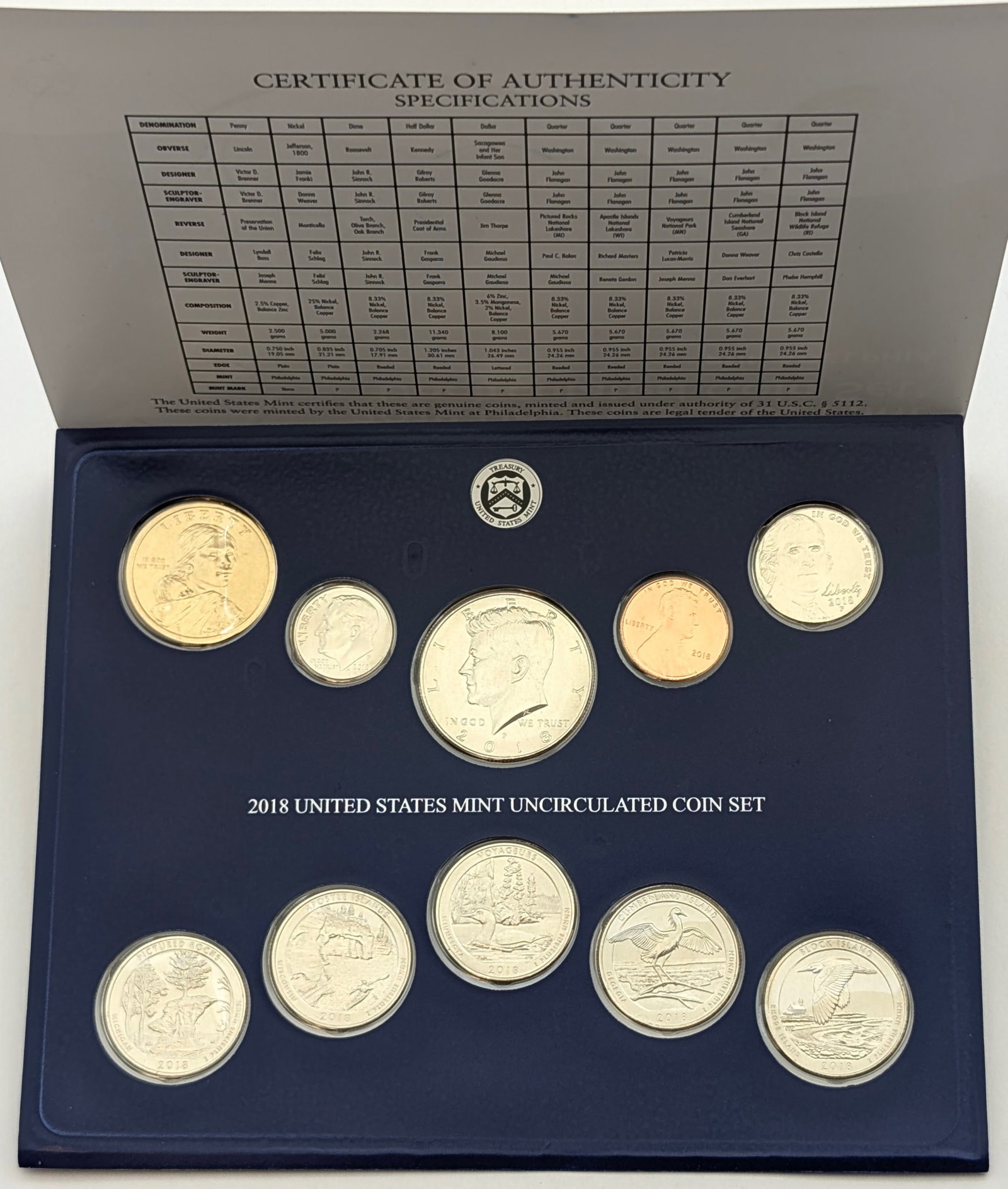 2018 P US Mint Uncirculated Coin Set (1 of 2)