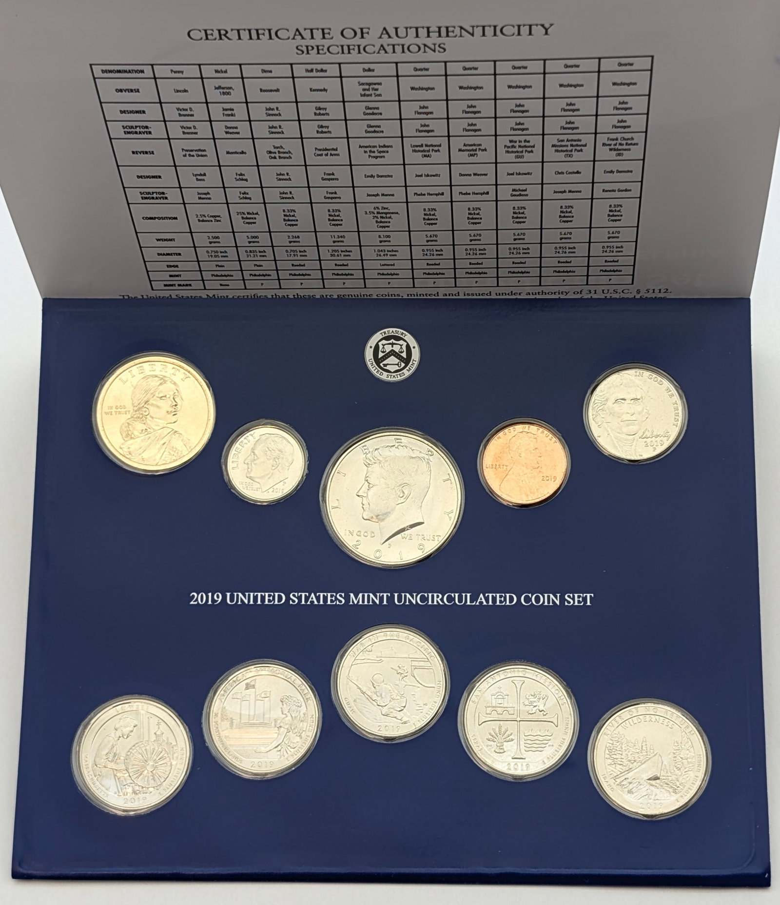 2019 P US Mint Uncirculated Coin Set (1 of 2)