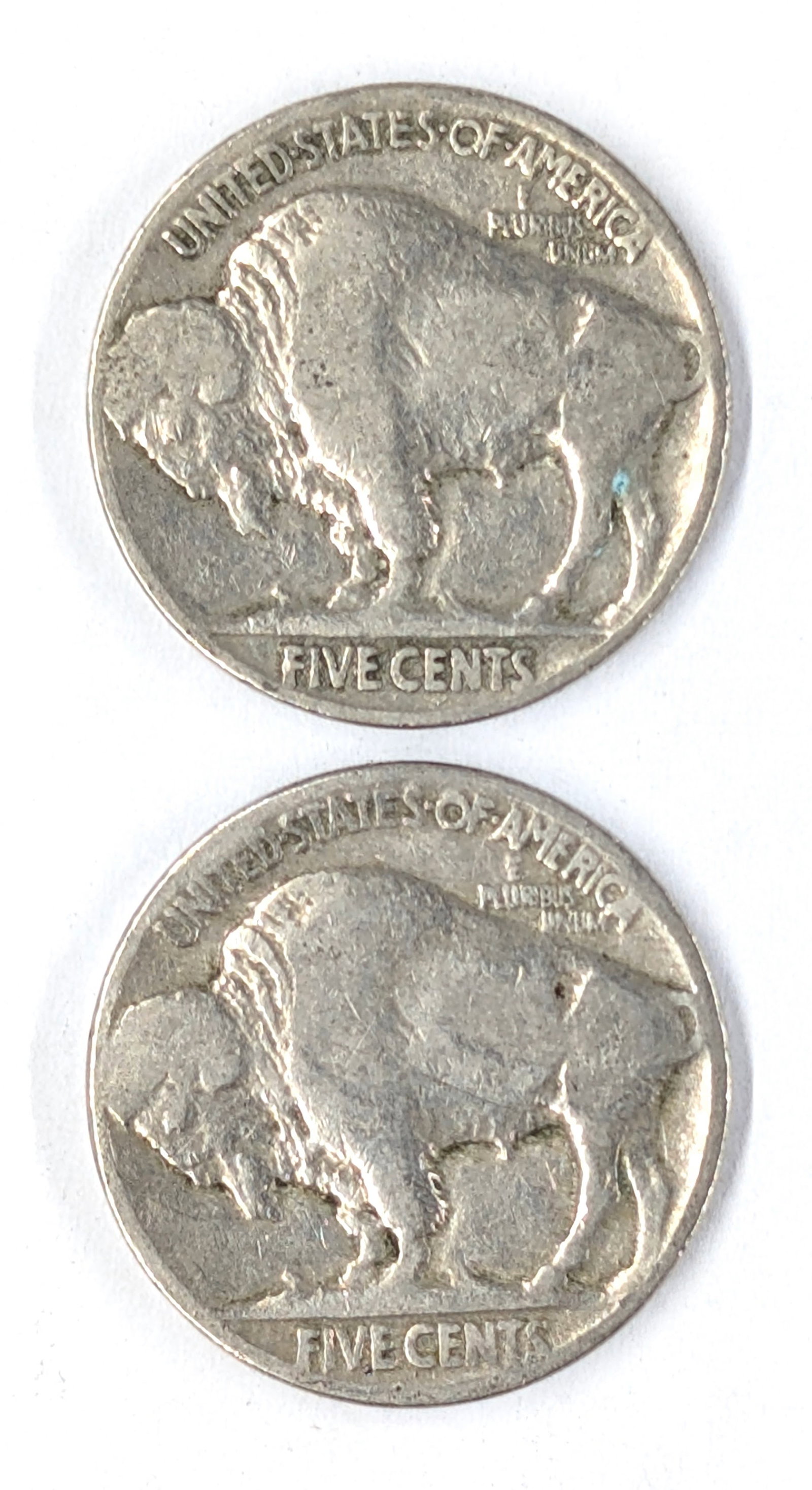 Lot of 2 Buffalo Head Nickels - Both 1936 - 2