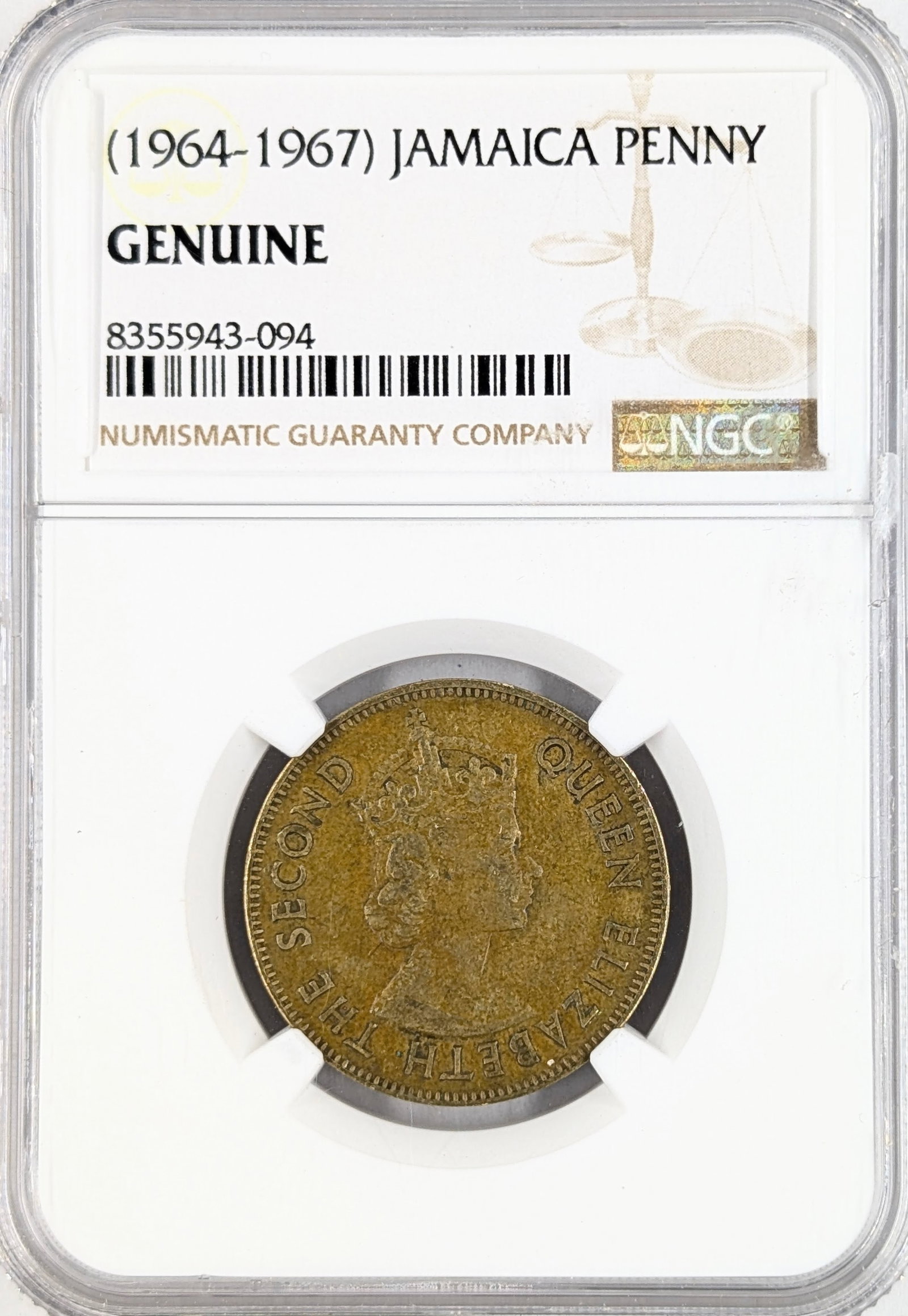 NGC 1967 Jamaican Penny: Coin