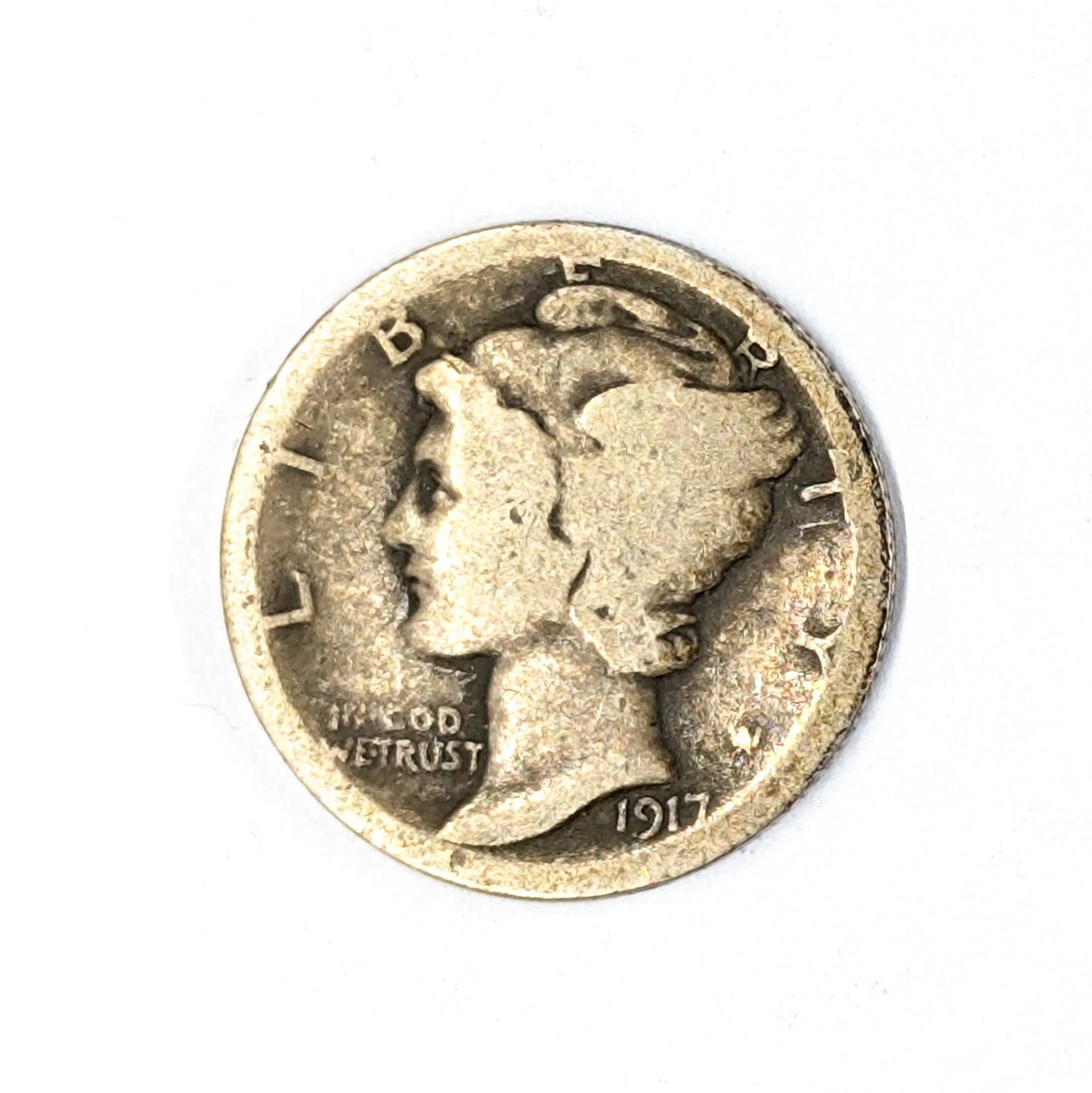 1917-D Silver Mercury Dime: Silver