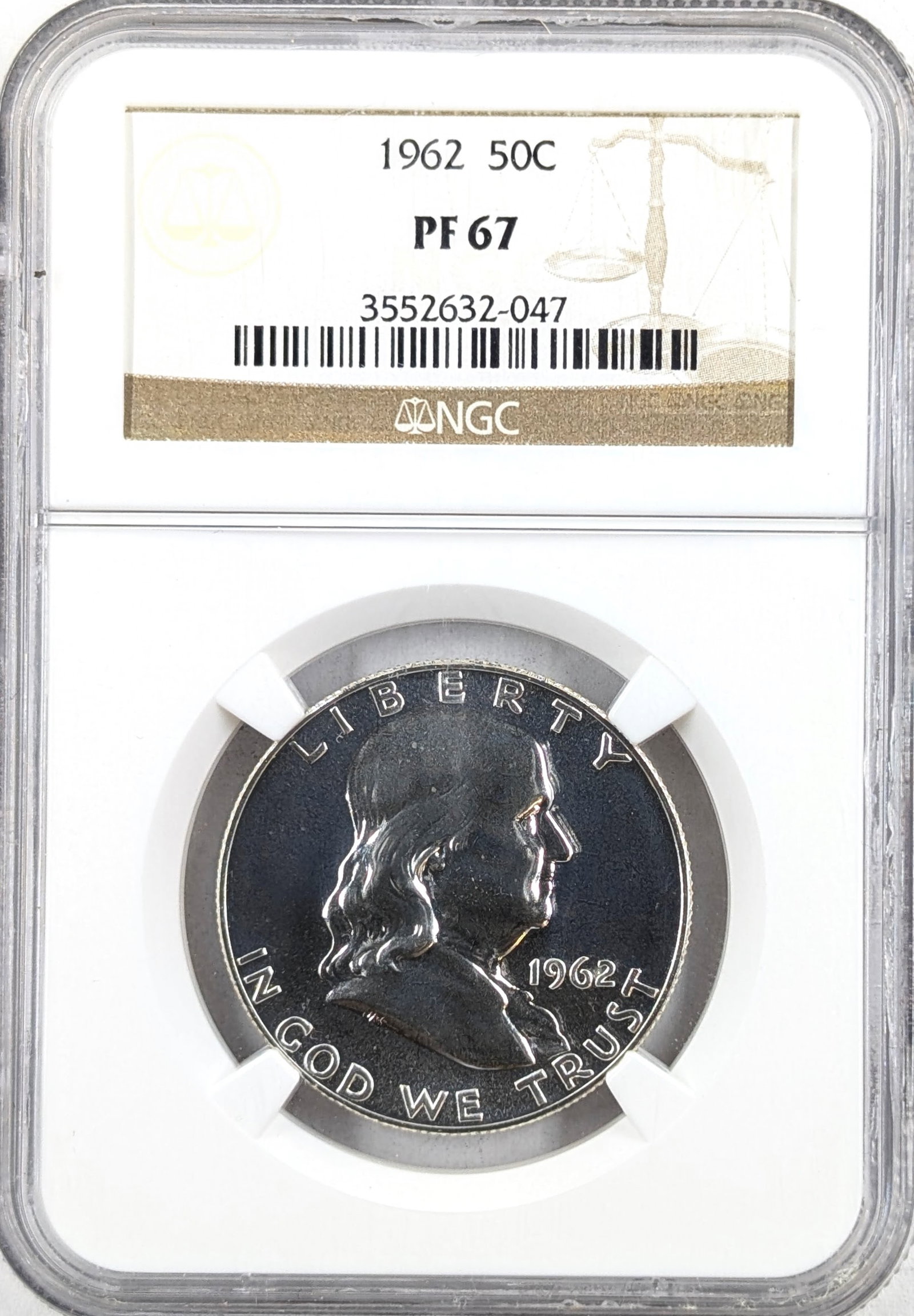 FEATURE- NGC 1692 PF67 Silver Franklin Half Dollar: FEATURE