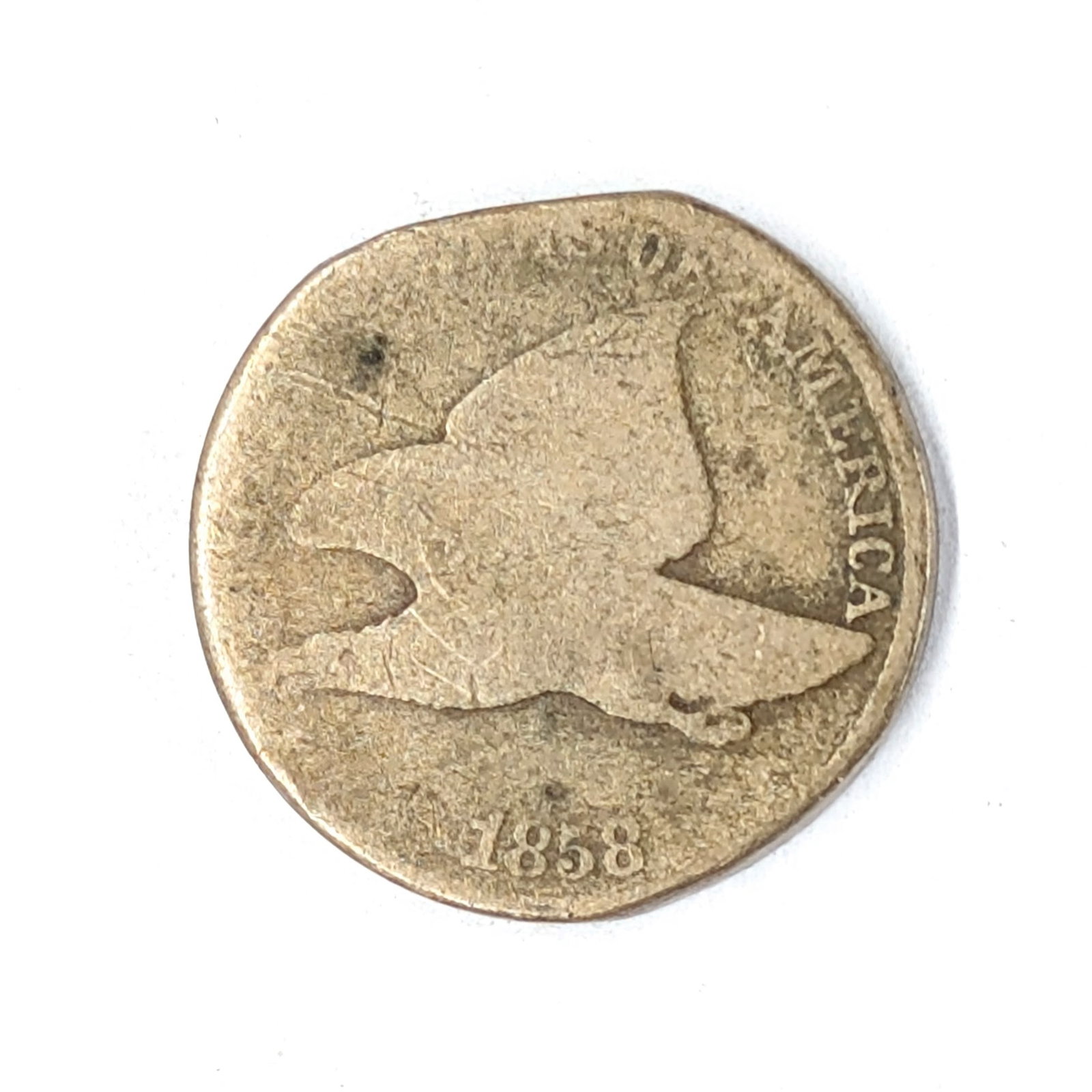 1858 Flying Cent (1 of 2)