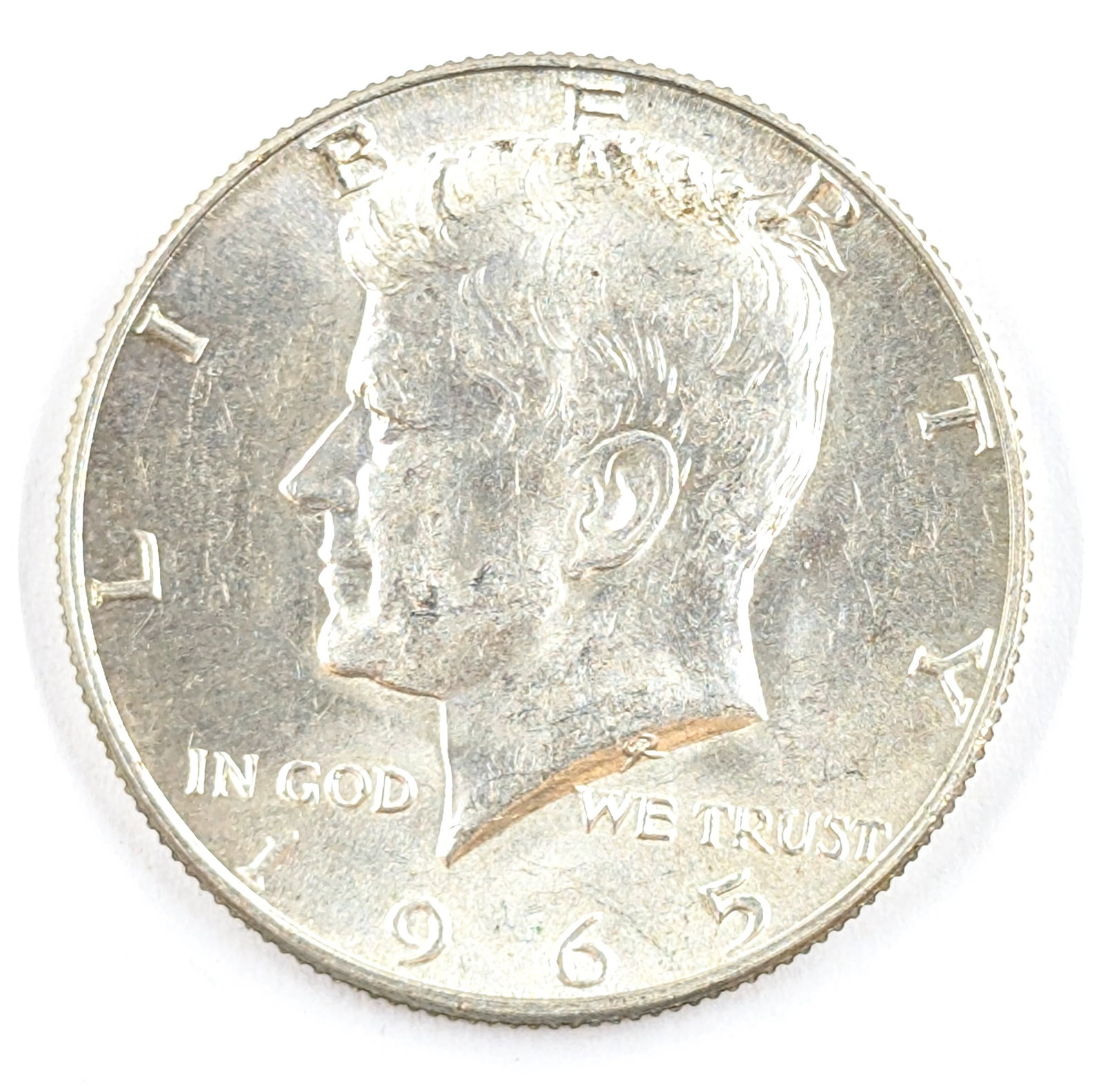 1965 Silver John F Kennedy Half Dollar- Uncirculated: 40% Silver