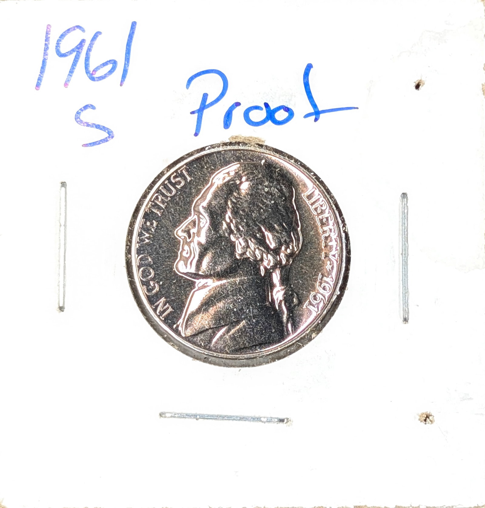 1961-S Jefferson Nickel- Proof, Toned: _