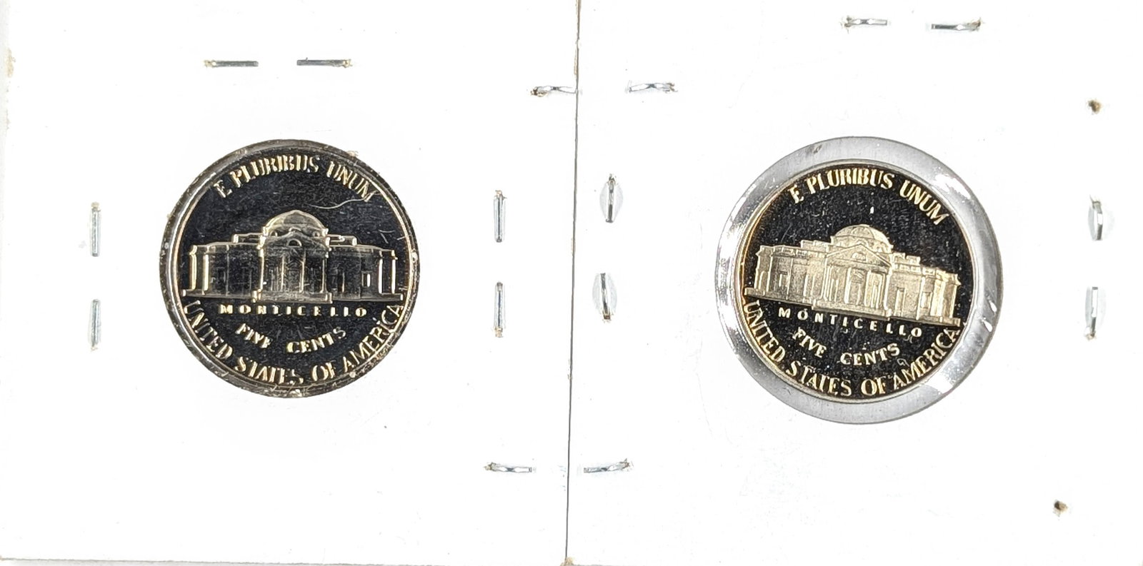 Lot of 2 Proof Jefferson Nickels- 1969-S, 1982-S - 2