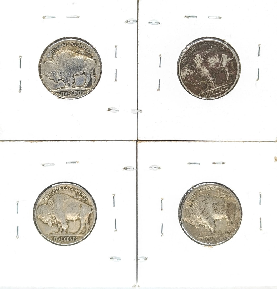 Lot of 4 Buffalo Head Nickels- 1923-1928-D - 2