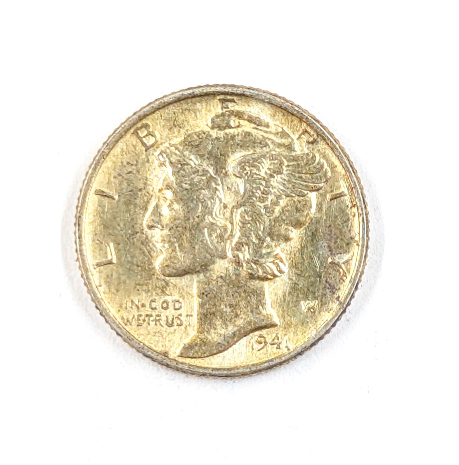 1941 Silver Mercury Dime- Toned (1 of 2)