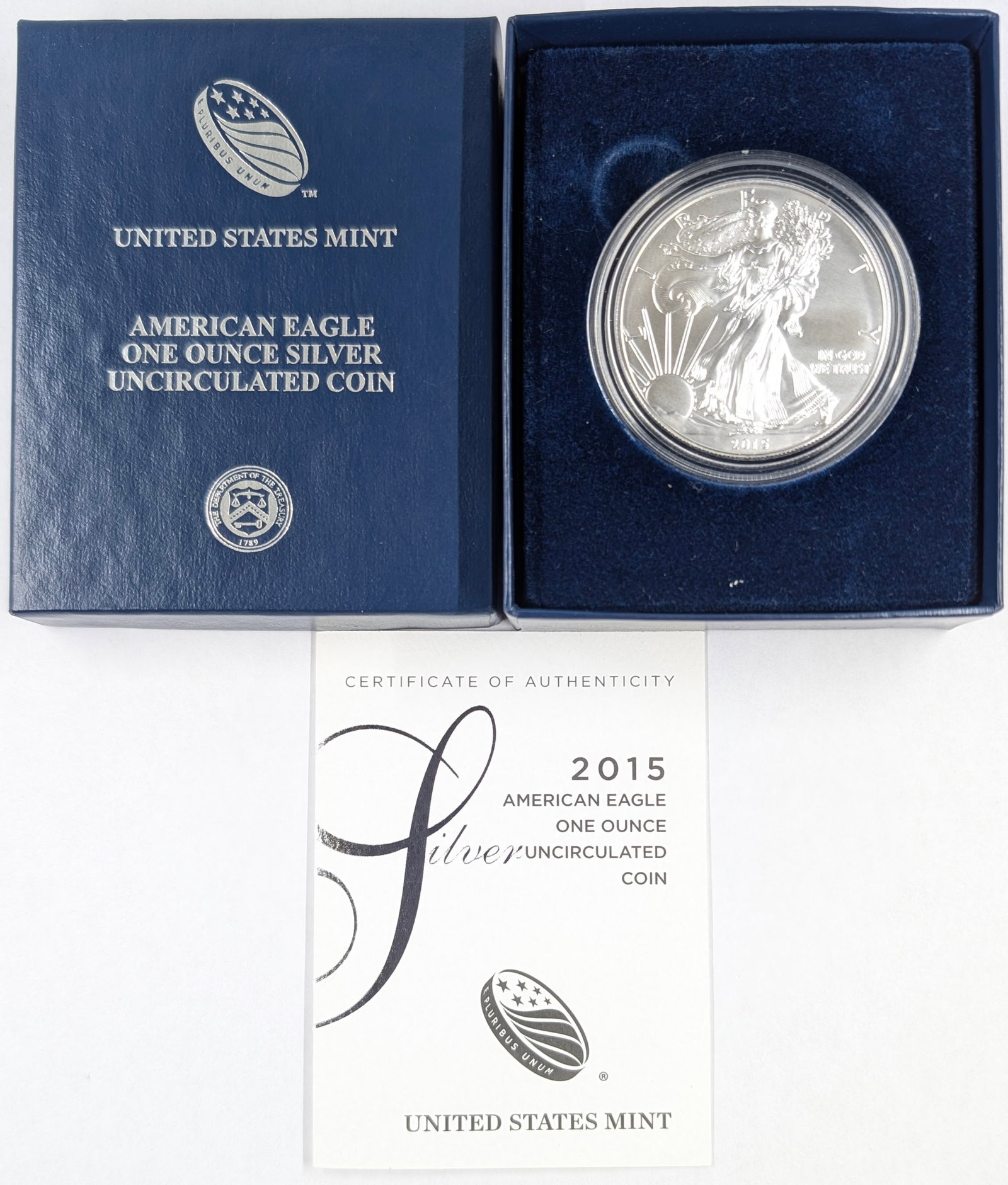 2015 American Silver Eagle Dollar- w/ Box & Papers (1 of 3)