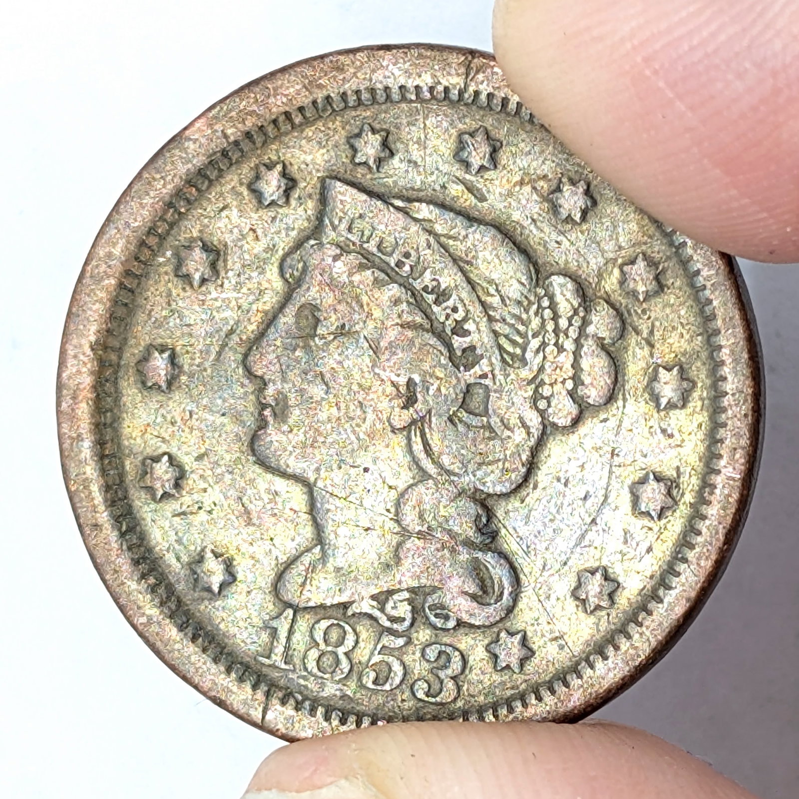 1853 Large Cent - 3