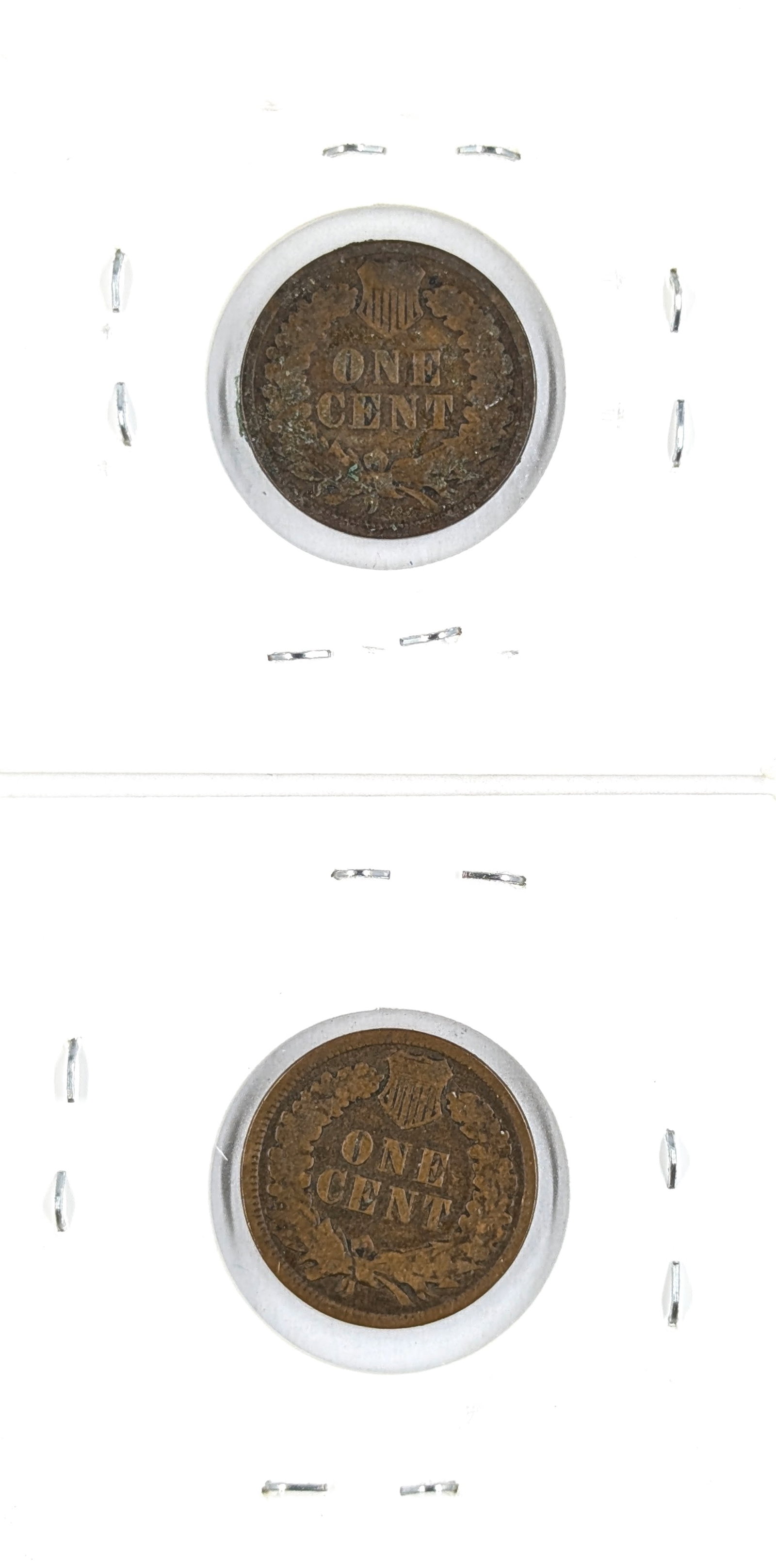 Lot of 2 Indian Head Cents- 1890, 1893 - 2
