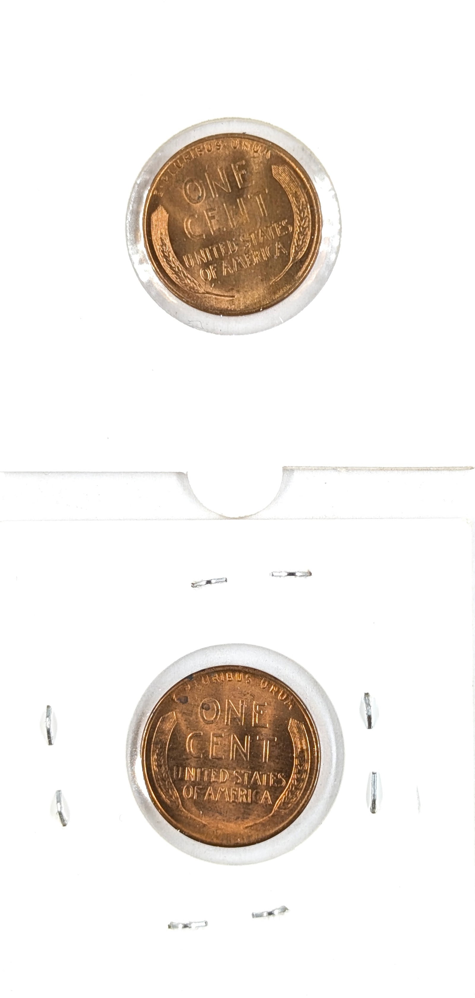 Lot of 2 Uncirculated Wheat Cents- 1945-D, 1946-D - 2