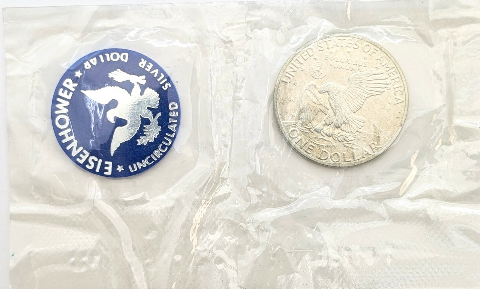 1971-S Eisenhower " Ike" Uncirculated Silver Dollar - 2