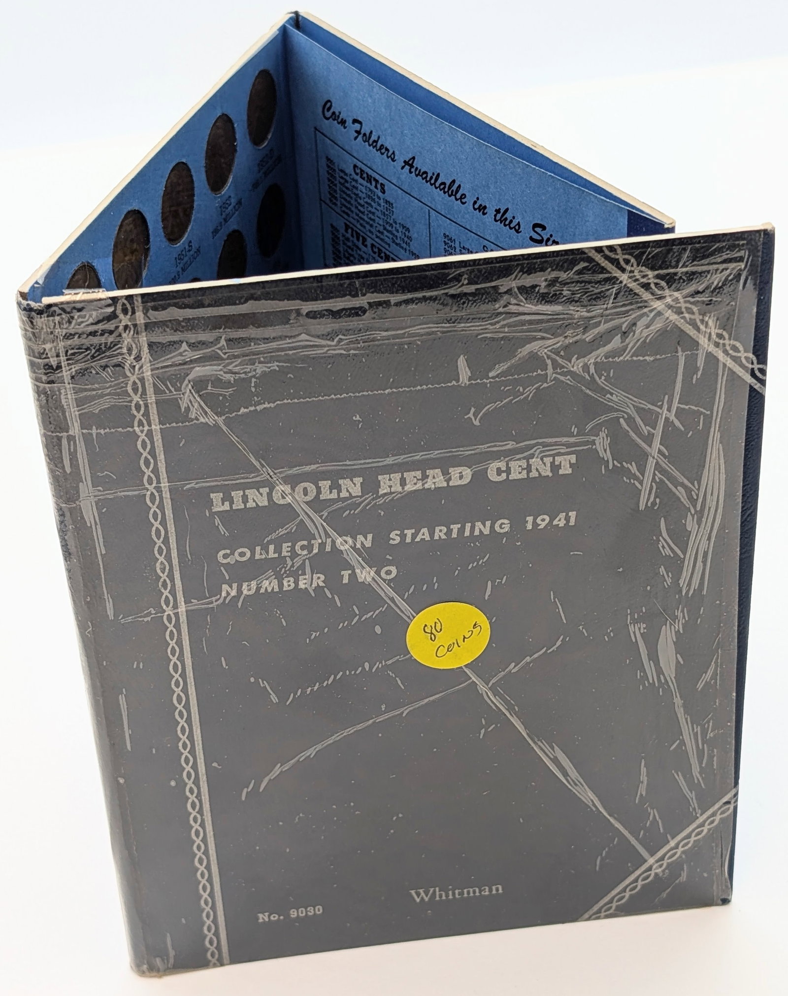 Whitman Lincoln Head Cent Coin Album Starting 1941 Number 2: With 80 Coins First two pages are wrapped