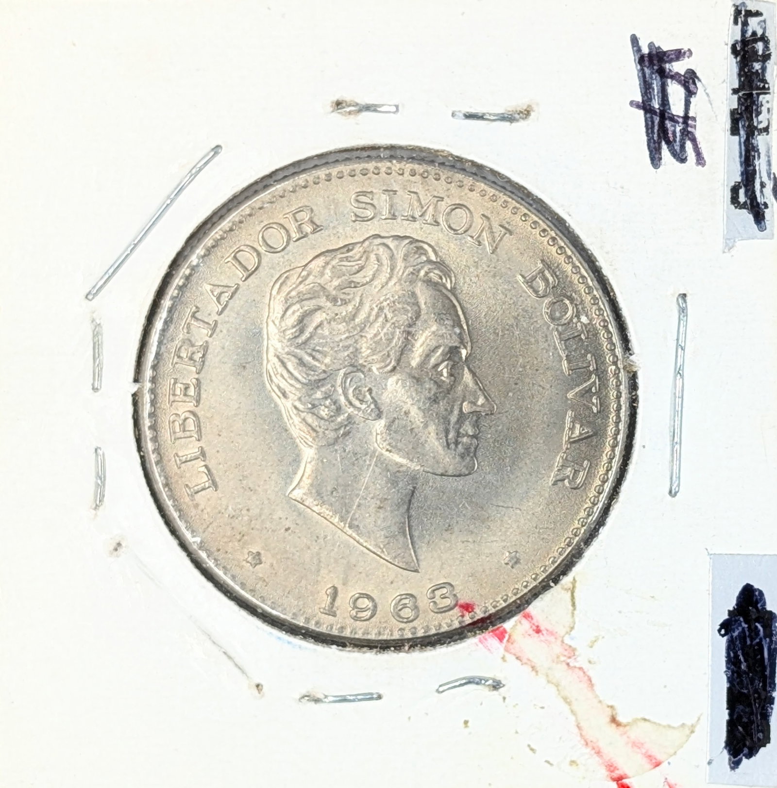 1963 Uncirculated Colombian 50 Centavos - 2